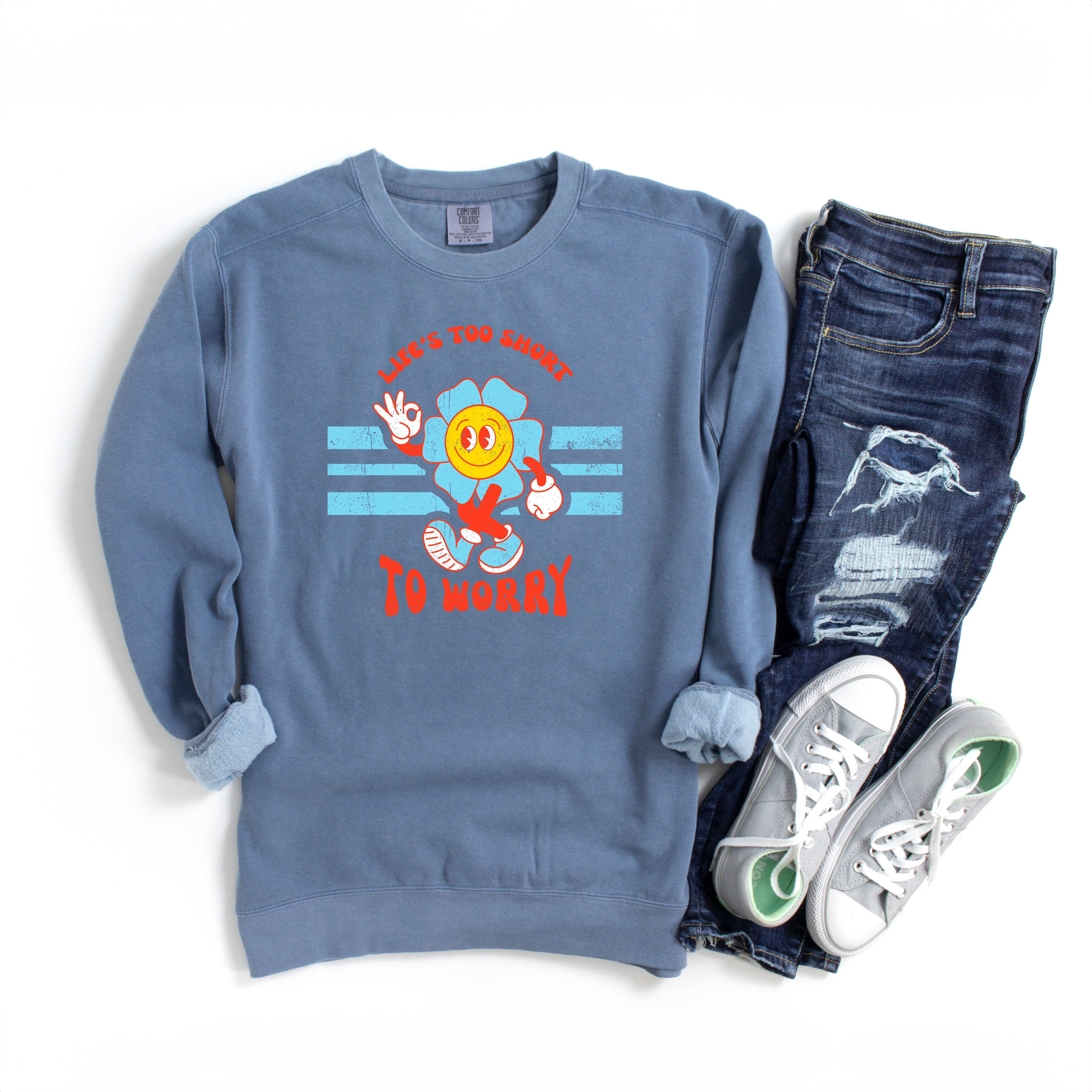 Life's Too Short | Garment Dyed Sweatshirt