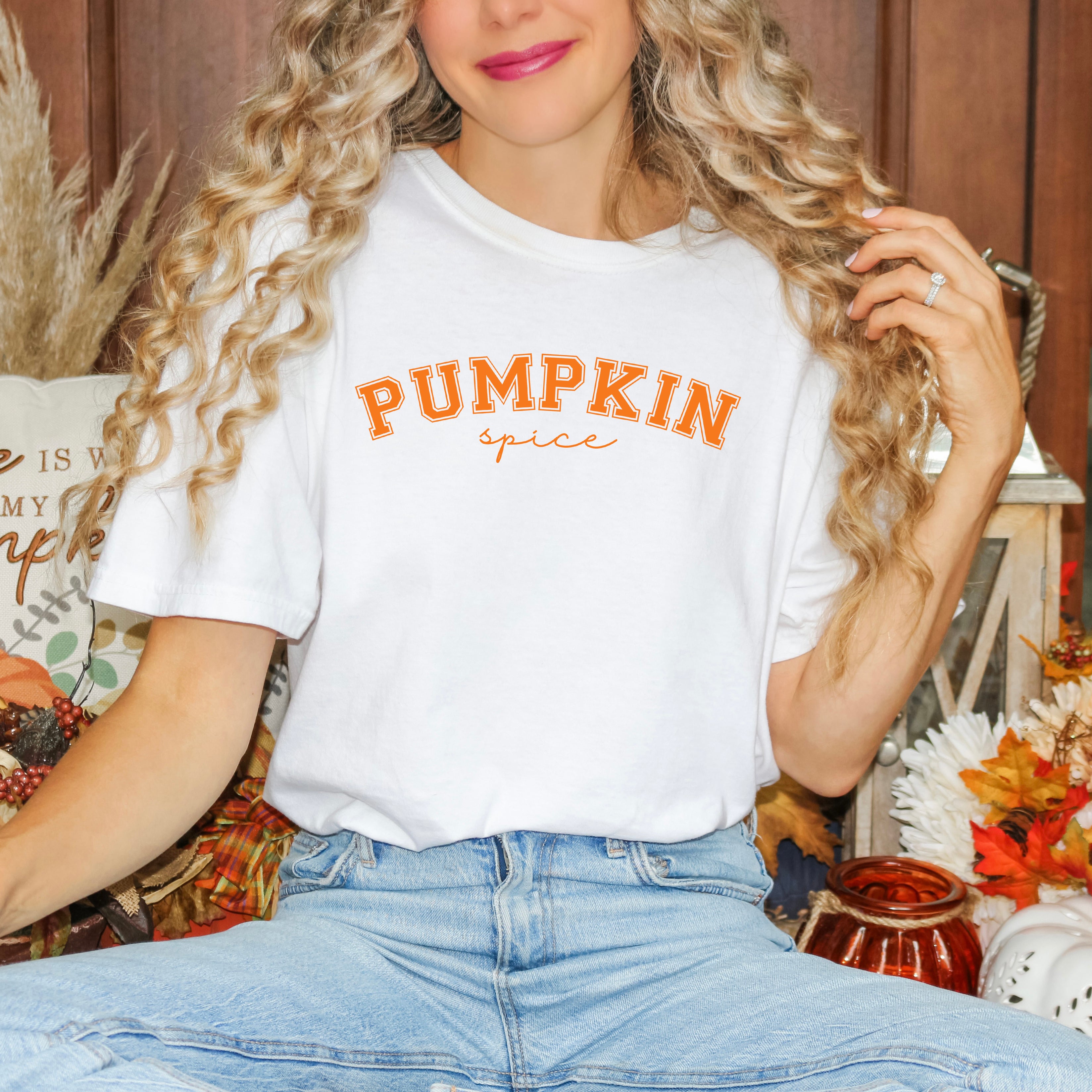 Curved Pumpkin Spice | Garment Dyed Tee
