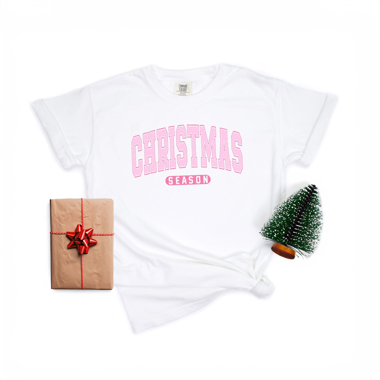 Pink Christmas Season | Garment Dyed Tee