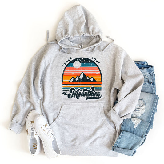 Peace Love and Mountains | Graphic Hoodie