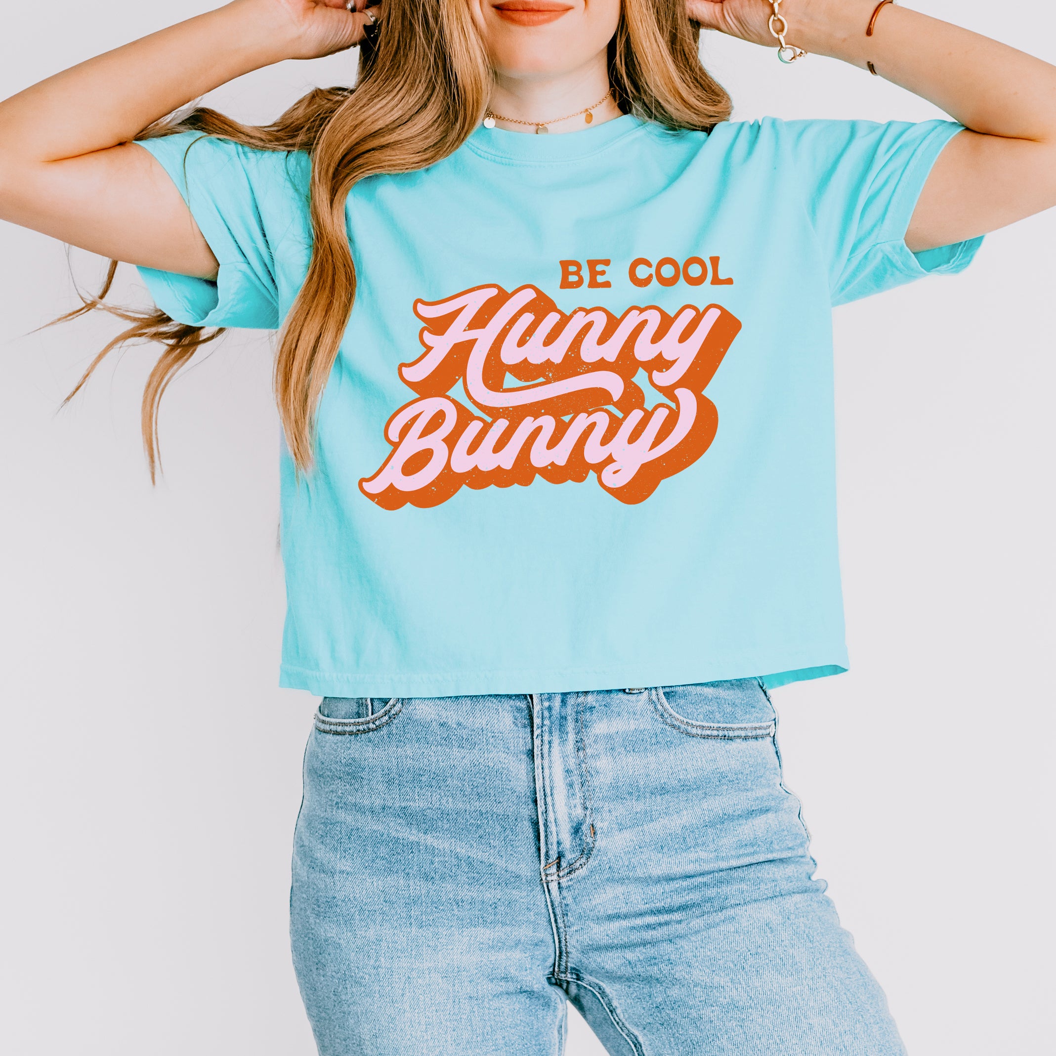 Be Cool Hunny Bunny | Relaxed Fit Cropped Tee