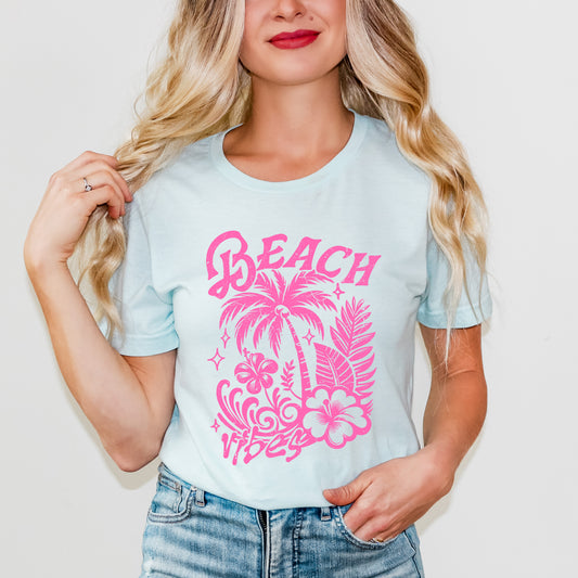 Beach Vibes Distressed | Short Sleeve Graphic Tee