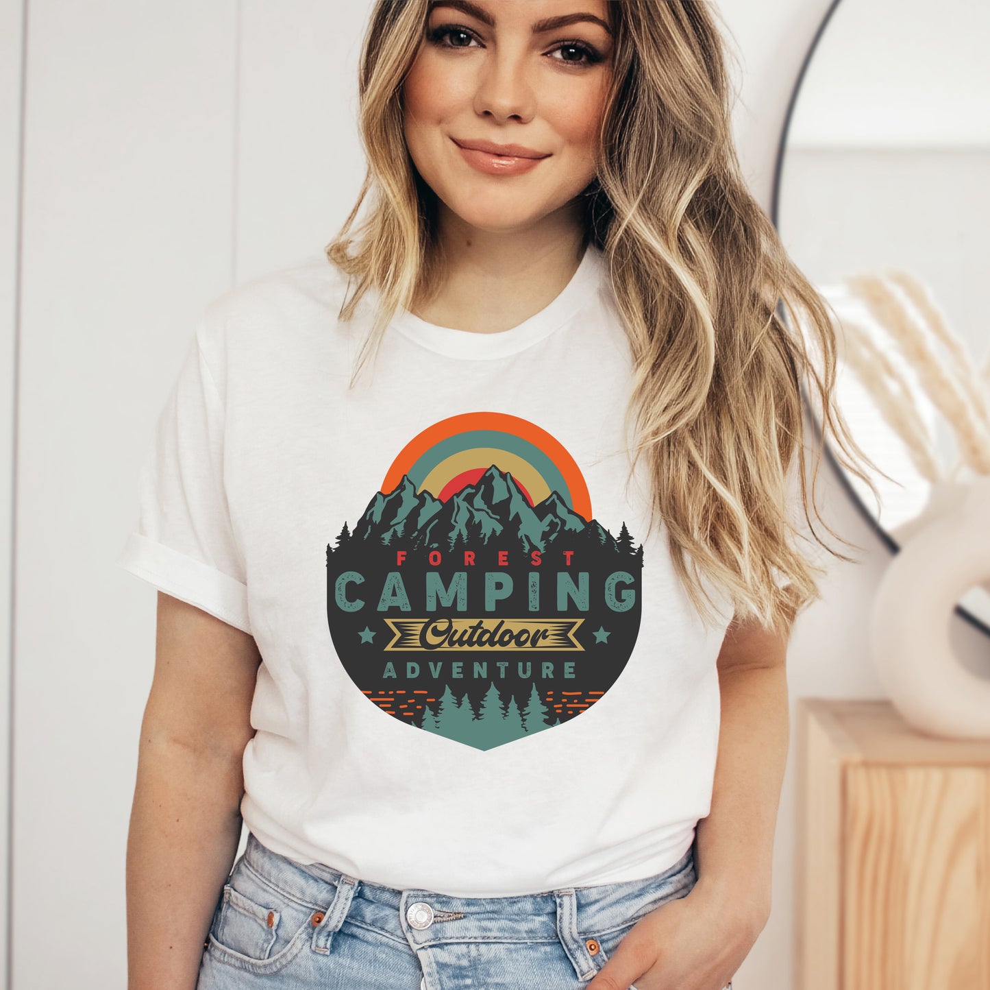Forest Camping Badge | Short Sleeve Graphic Tee