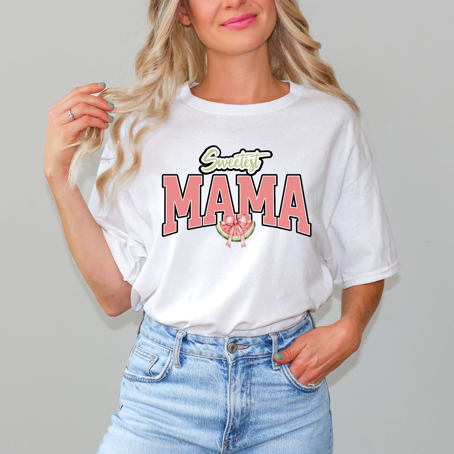 Coquette Sweetest Mama Watermelon | Short Sleeve Graphic Tee