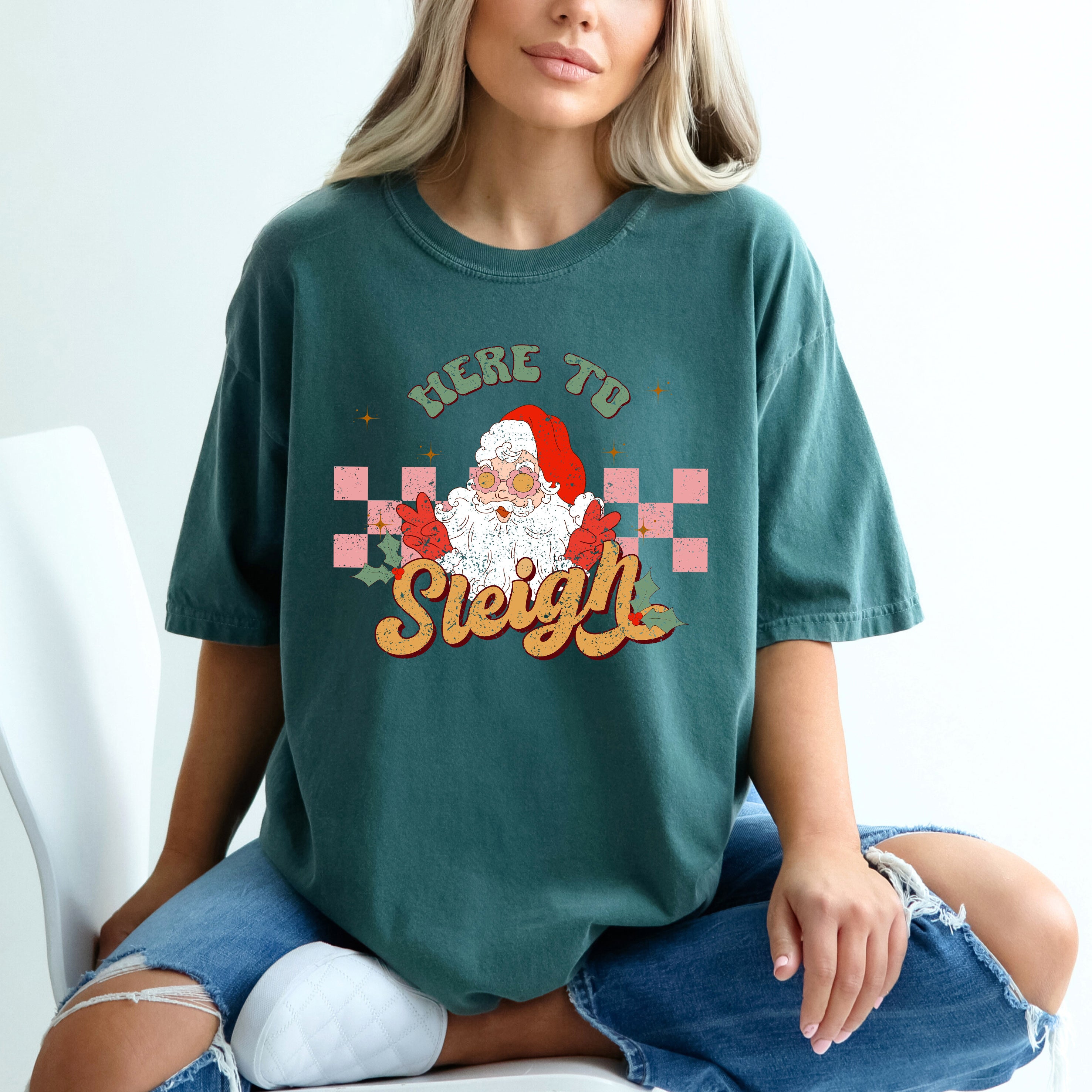 Here To Sleigh | Garment Dyed Tee