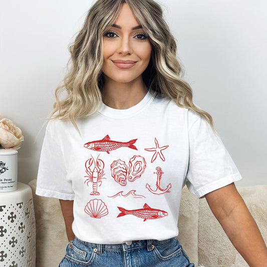 Fisherman Collage | Garment Dyed Tee