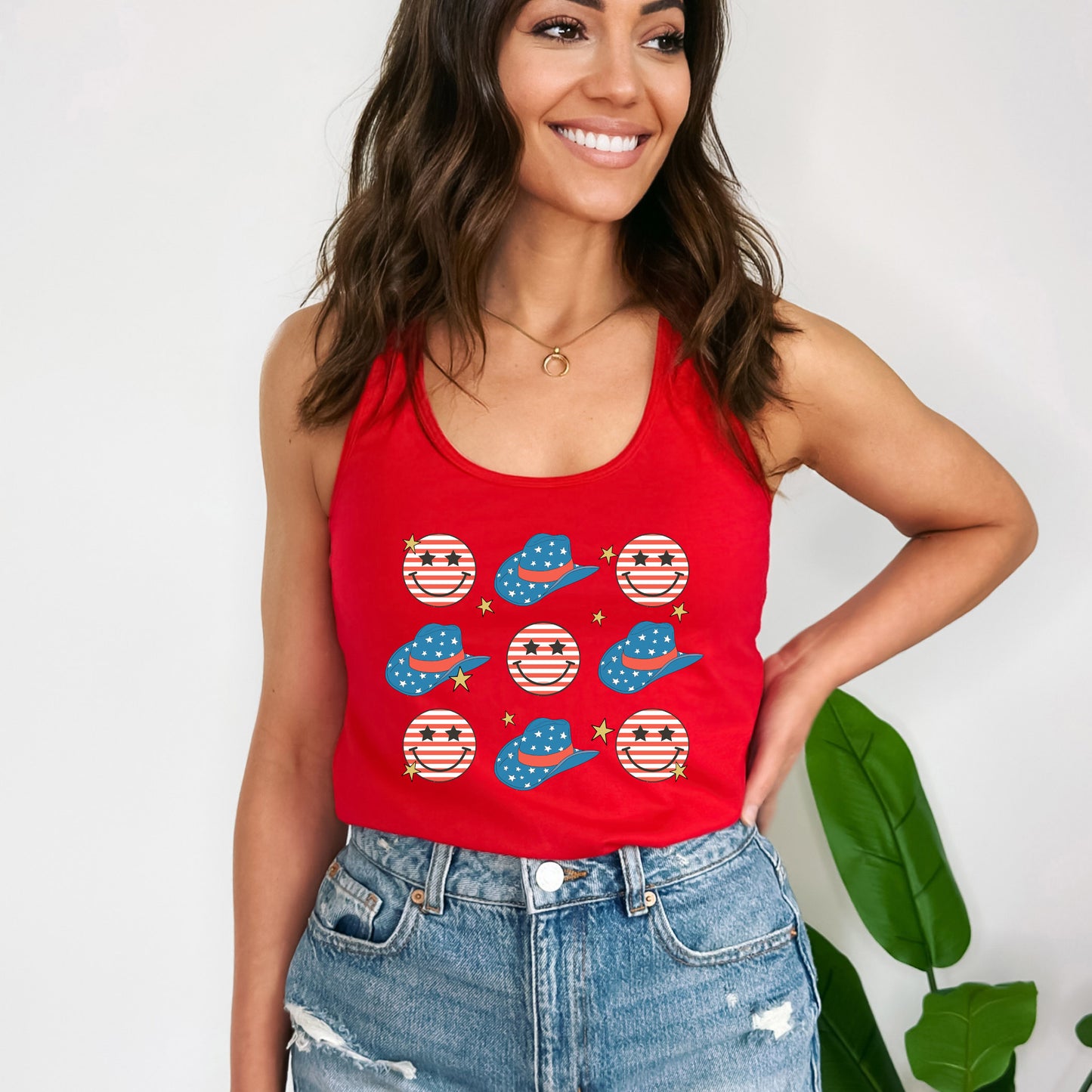 Cowgirl Smiley | Racerback Tank