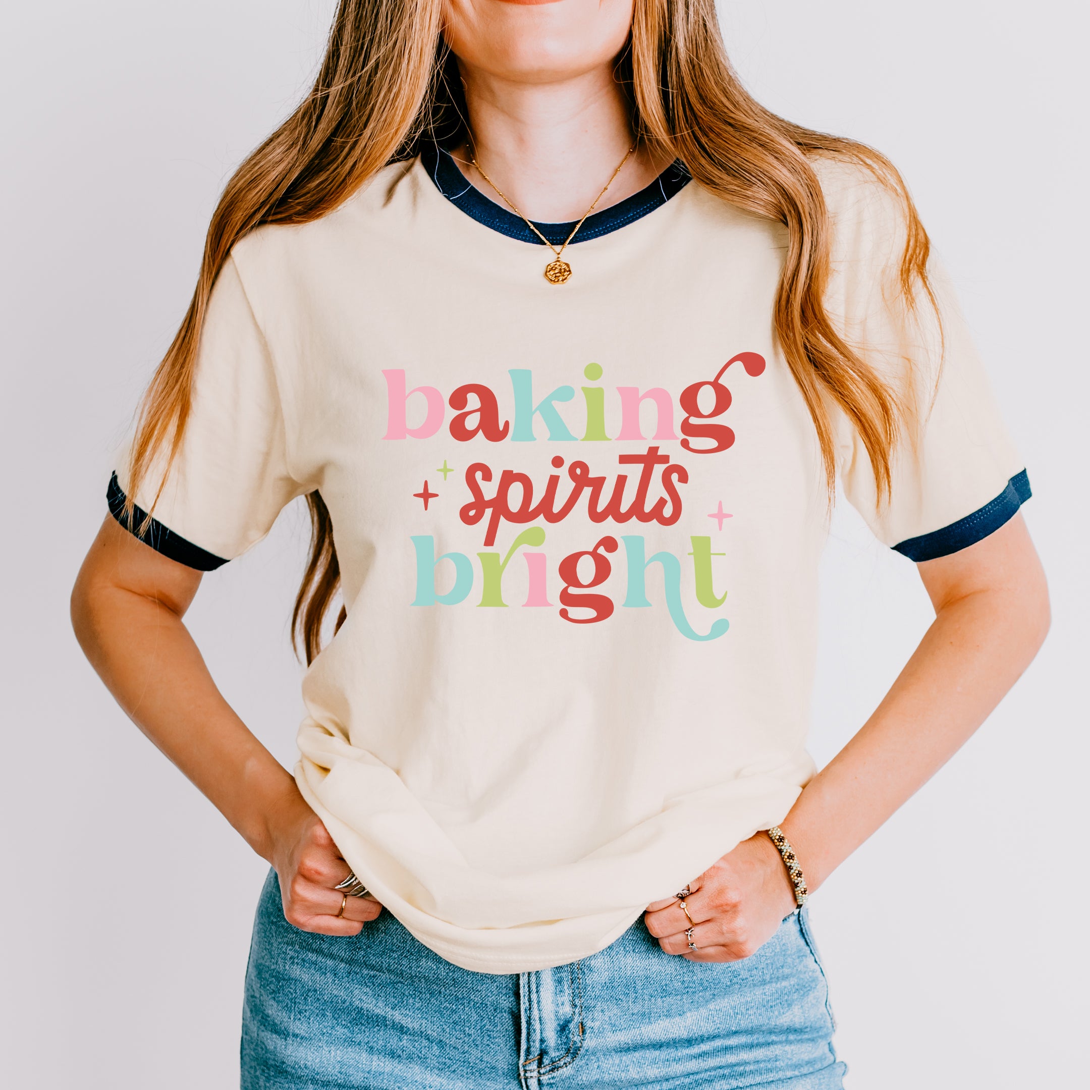 Baking Spirits Bright Colorful | Ringer Tee