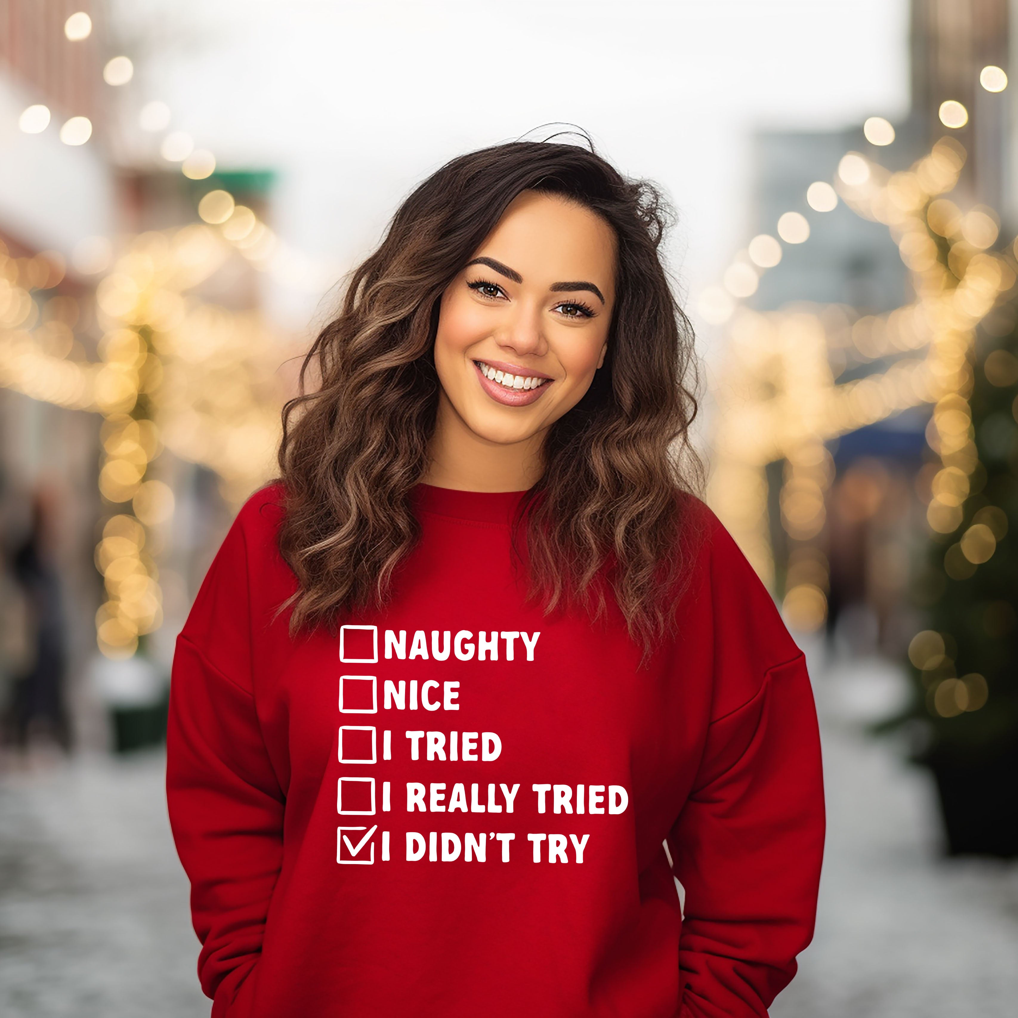 I Didn't Try Nice List | Sweatshirt