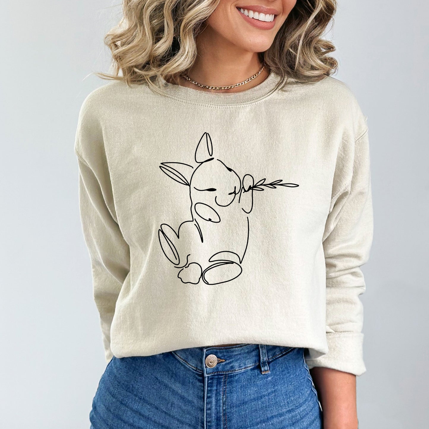 Hand Drawn Bunny| Sweatshirt