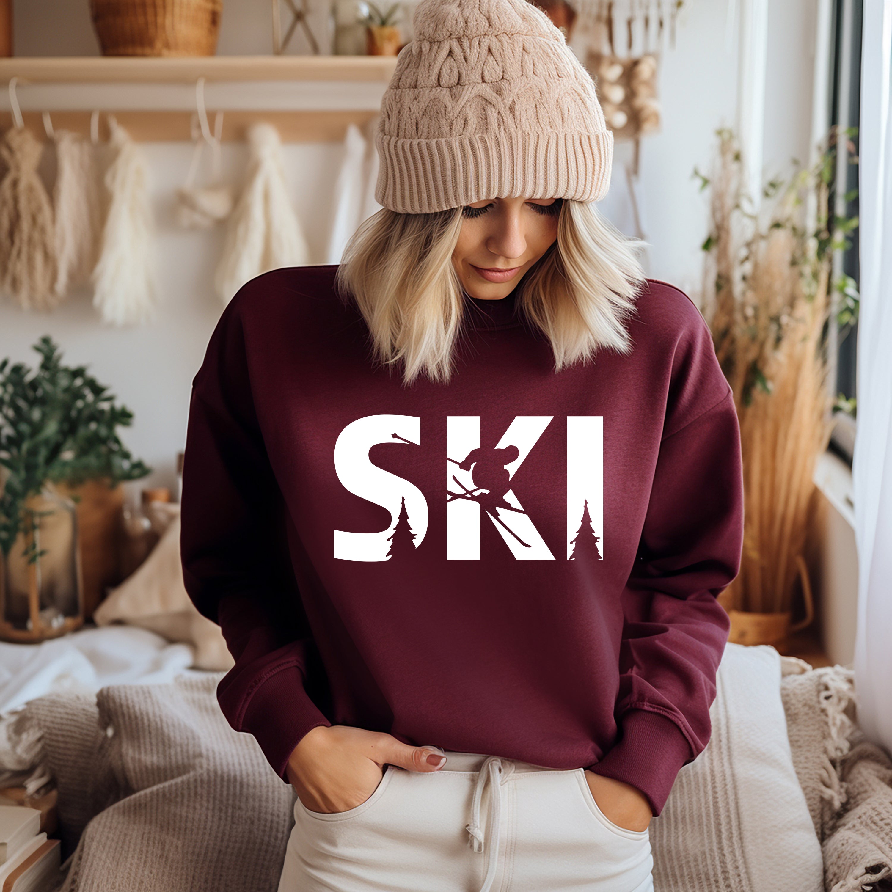 Ski With Trees | Sweatshirt
