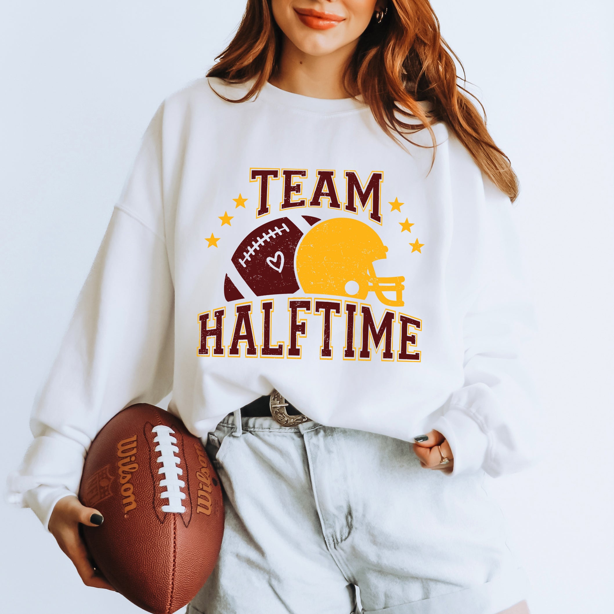 Team Halftime Distressed - Maroon | Sweatshirt