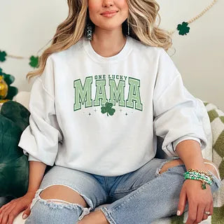 Lucky Mama Varsity Clover | Sweatshirt