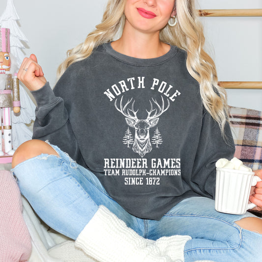 North Pole Reindeer Games | Garment Dyed Sweatshirt