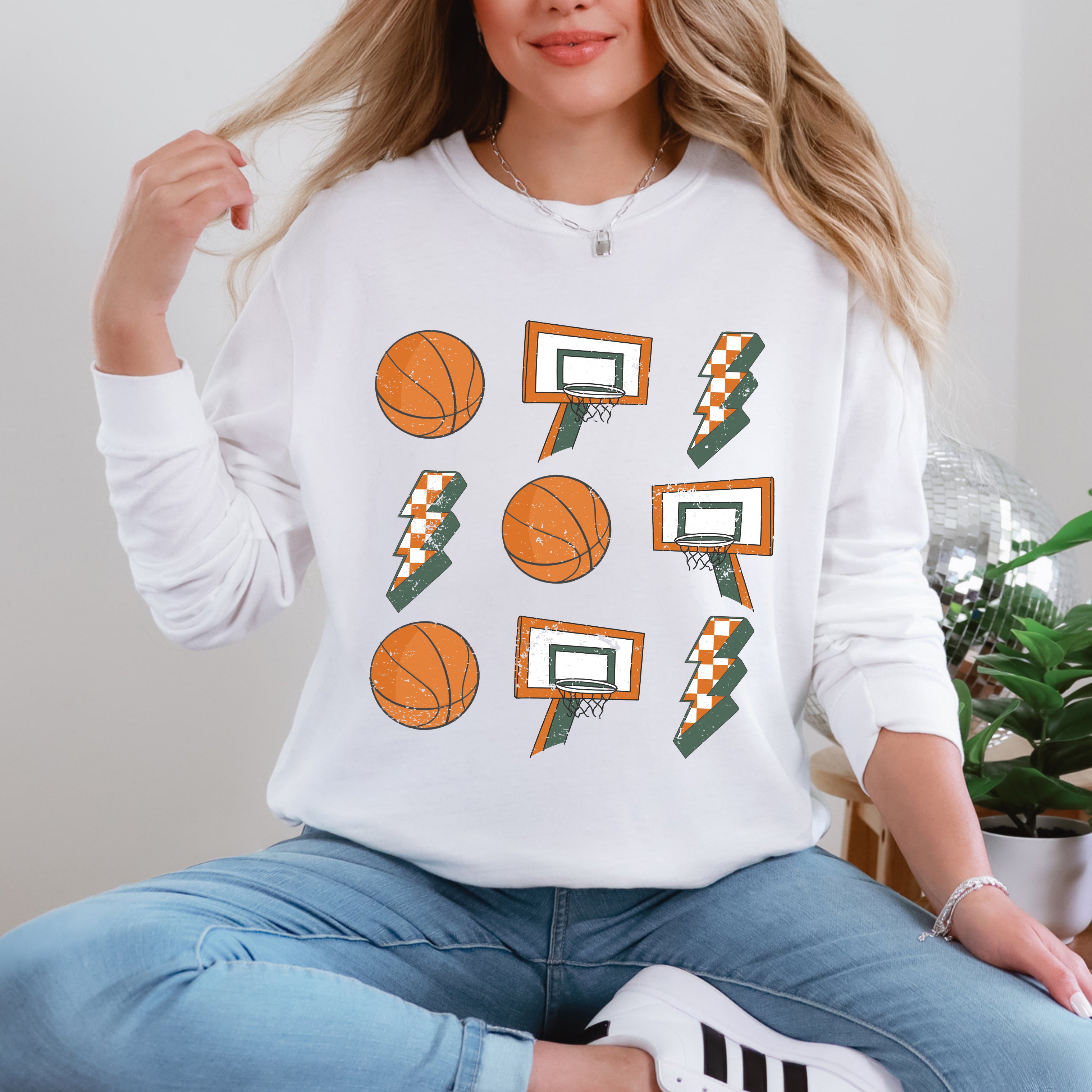 Basketball Collage | Garment Dyed Long Sleeve