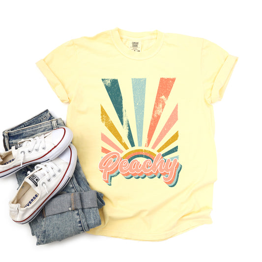 Retro Peachy | Garment Dyed Short Sleeve Tee