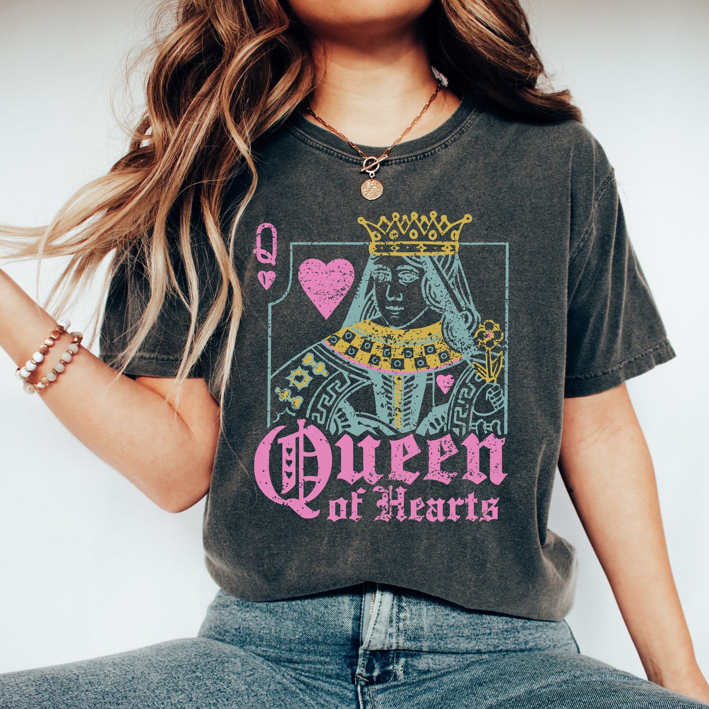 Clearance Queen Of Hearts | Garment Dyed Tee