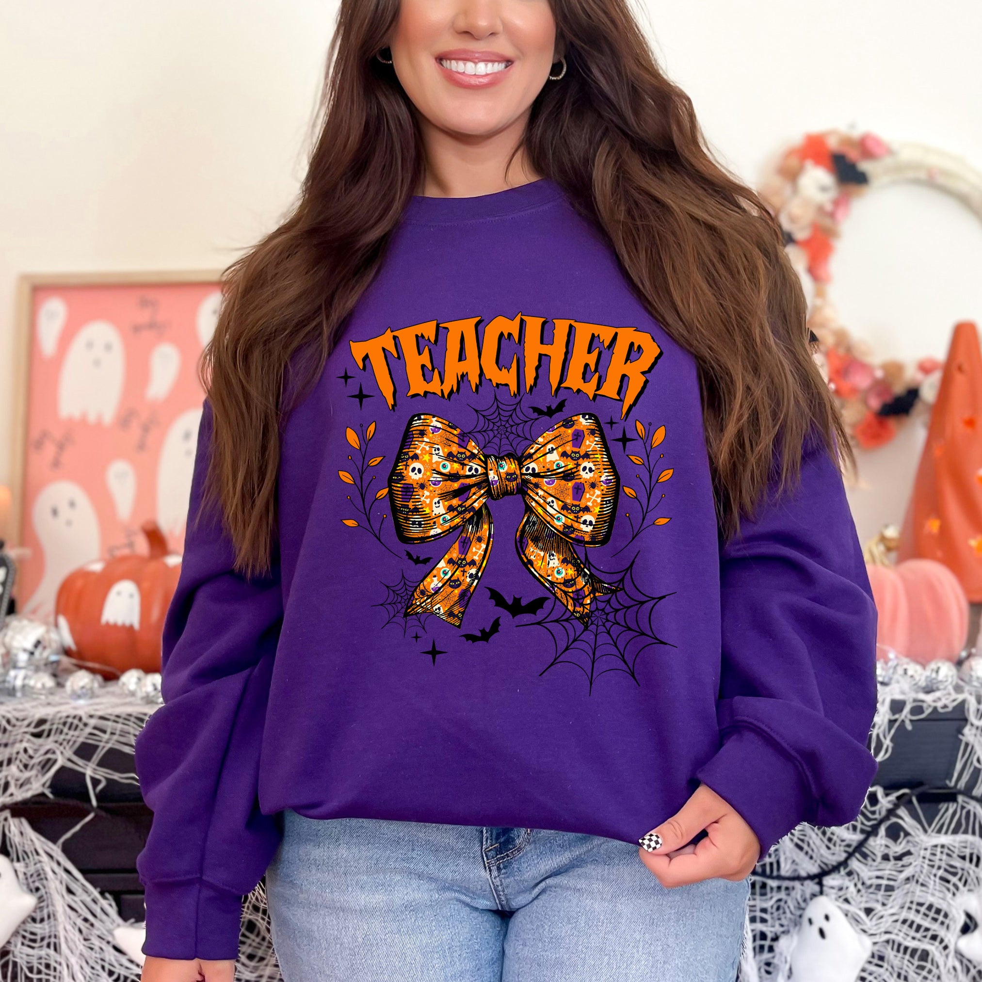 Coquette Halloween Teacher | Sweatshirt