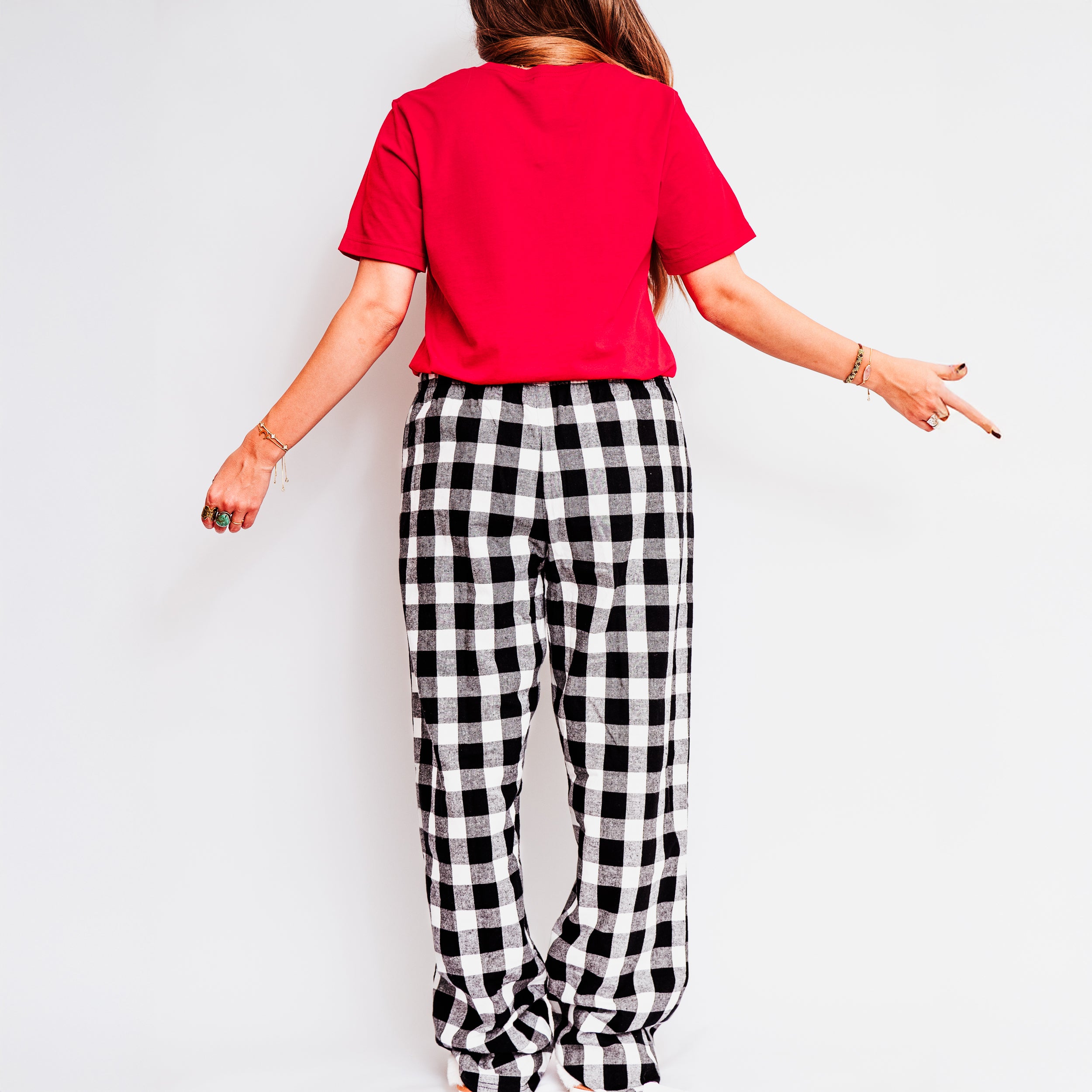 Baby It's Cold Outside Cursive | Plaid Pajama Set