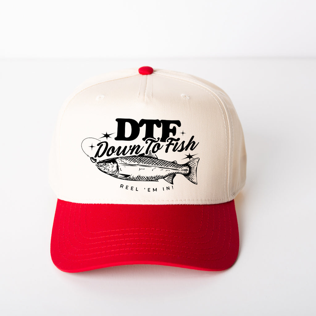DTF Down To Fish | Canvas Trucker Hat