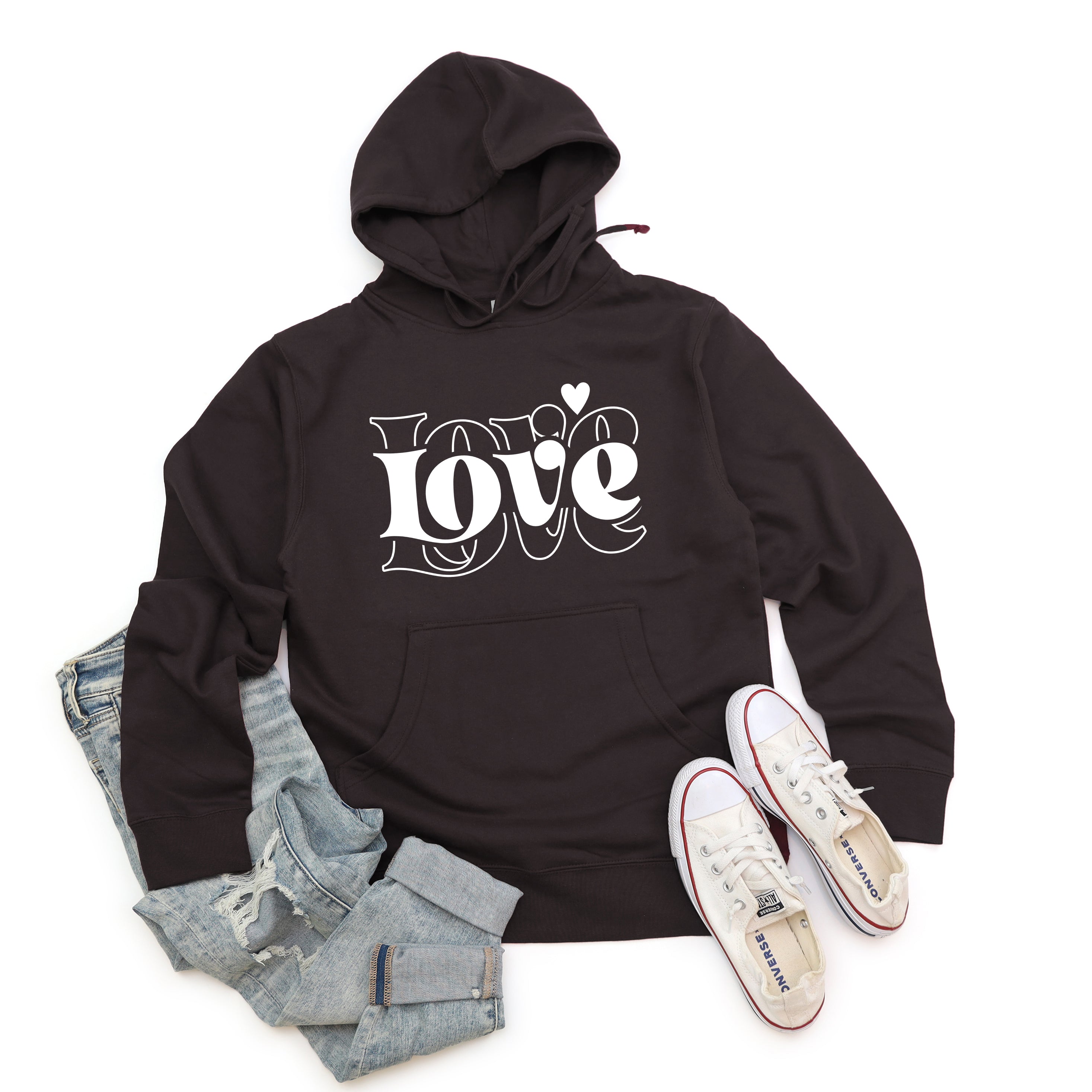 Love Heart Stacked | Hoodie