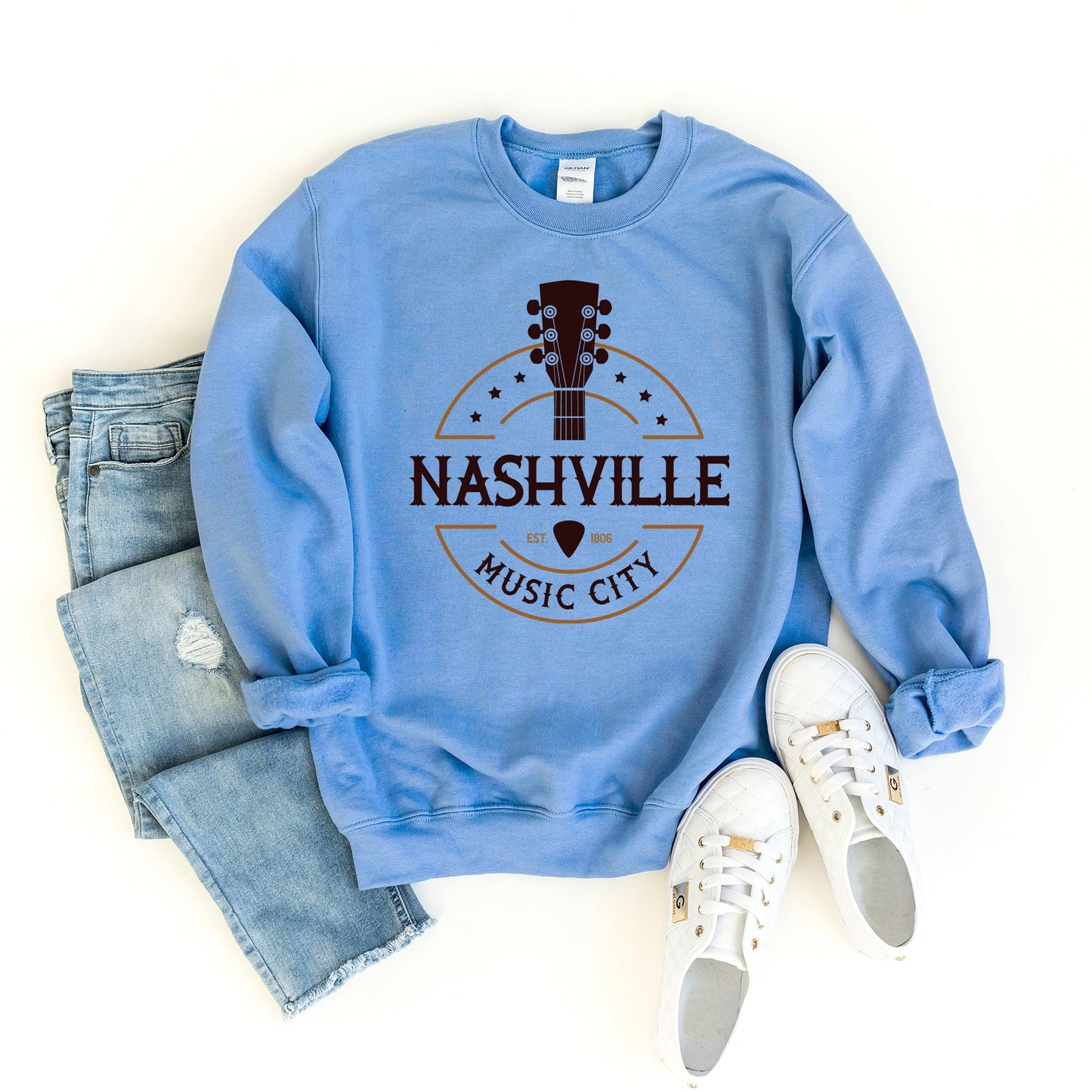 Clearance Nashville Music City Guitar | Sweatshirt