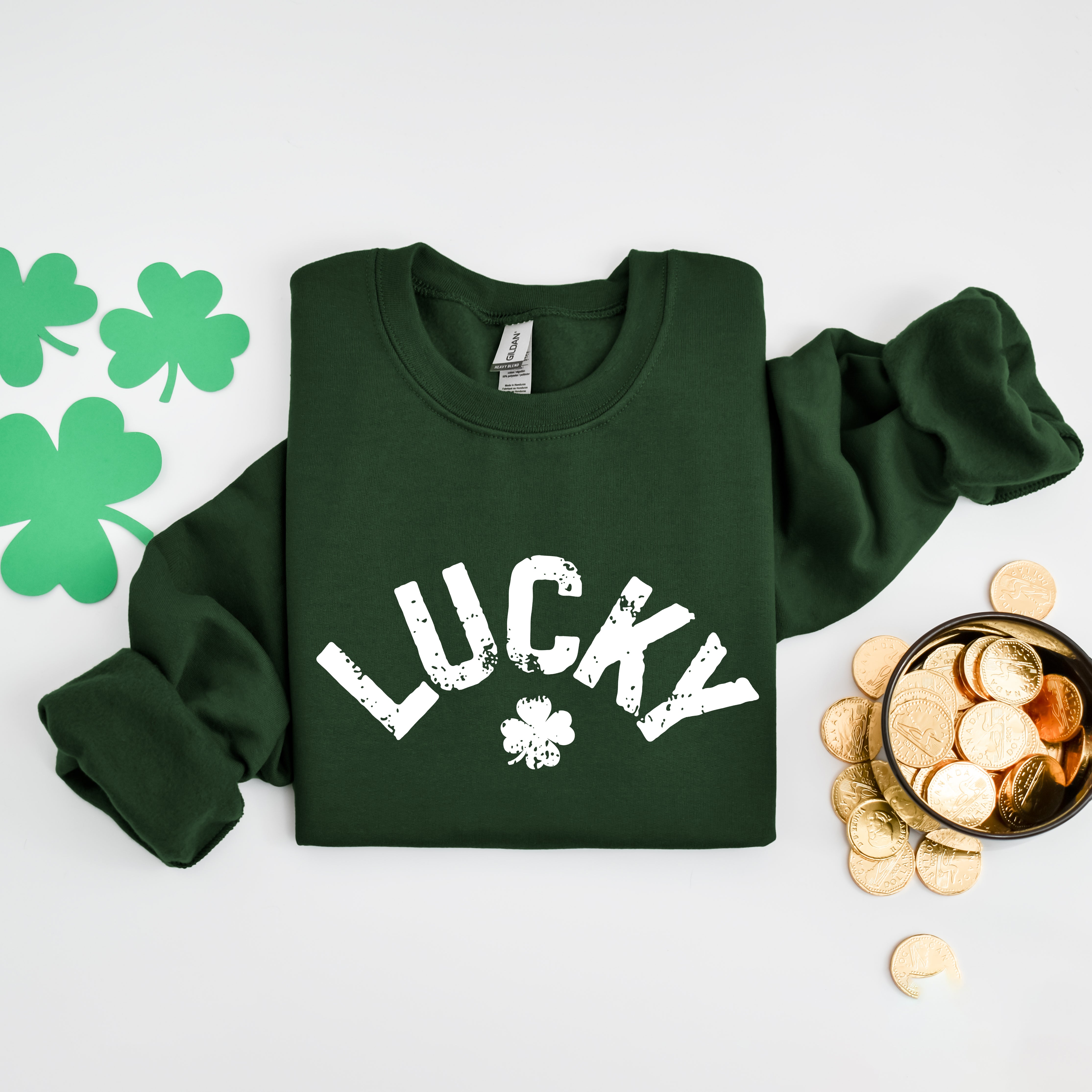 Lucky Arched Distressed | Sweatshirt