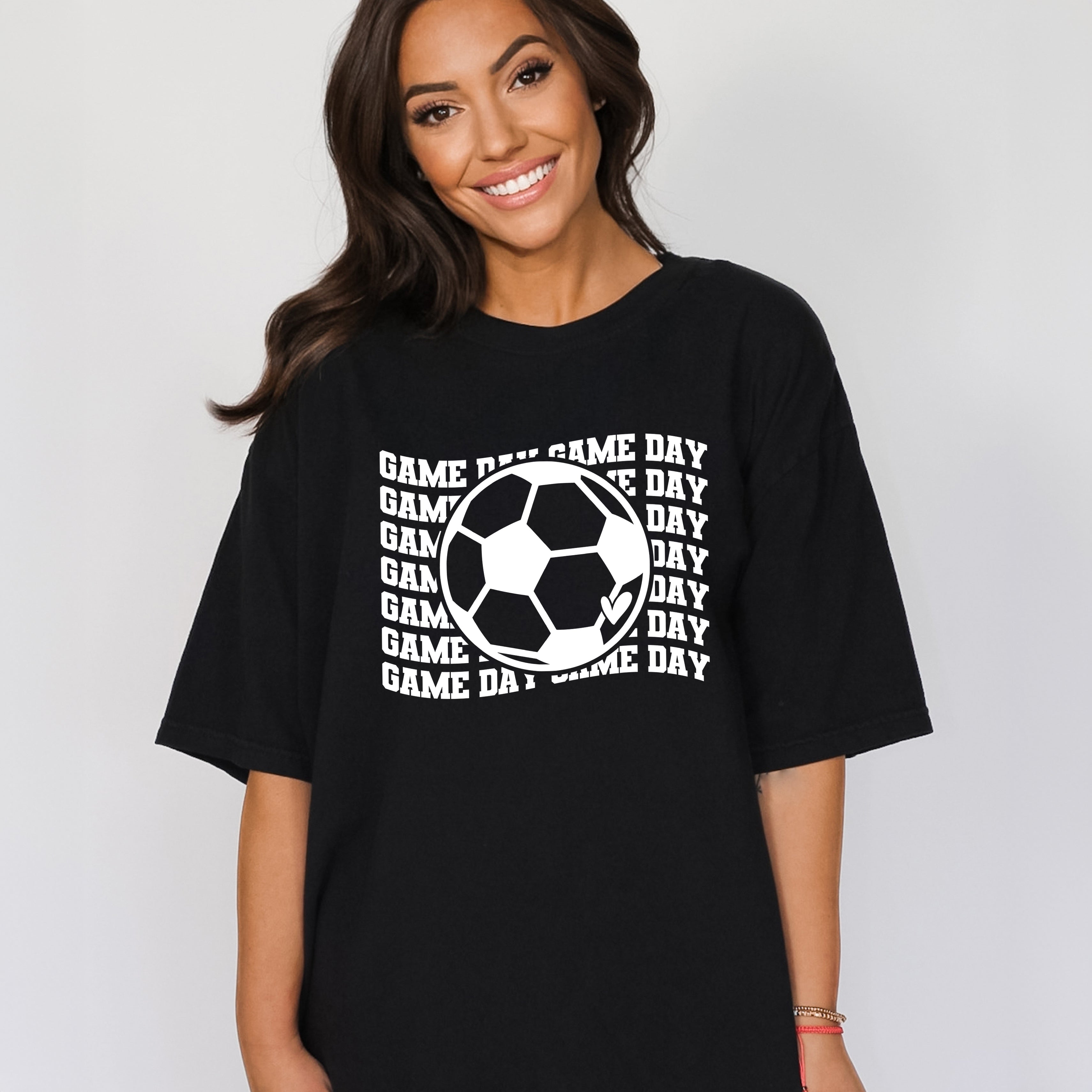 Soccer Game Day Stacked | Garment Dyed Short Sleeve Tee