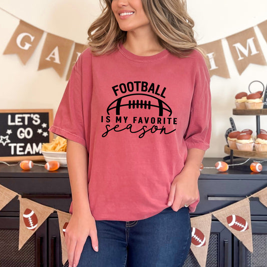 Football Is My Favorite Season Ball | Garment Dyed Tee