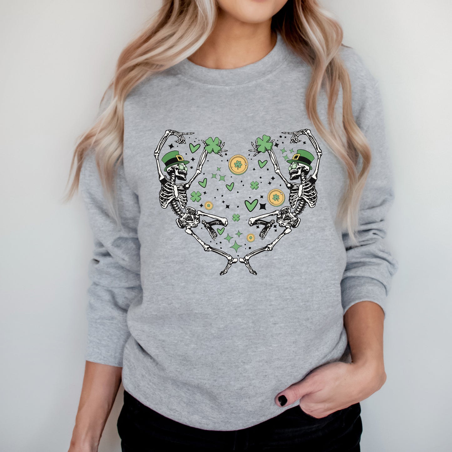 Skeleton St. Patrick's Heart | Sweatshirt