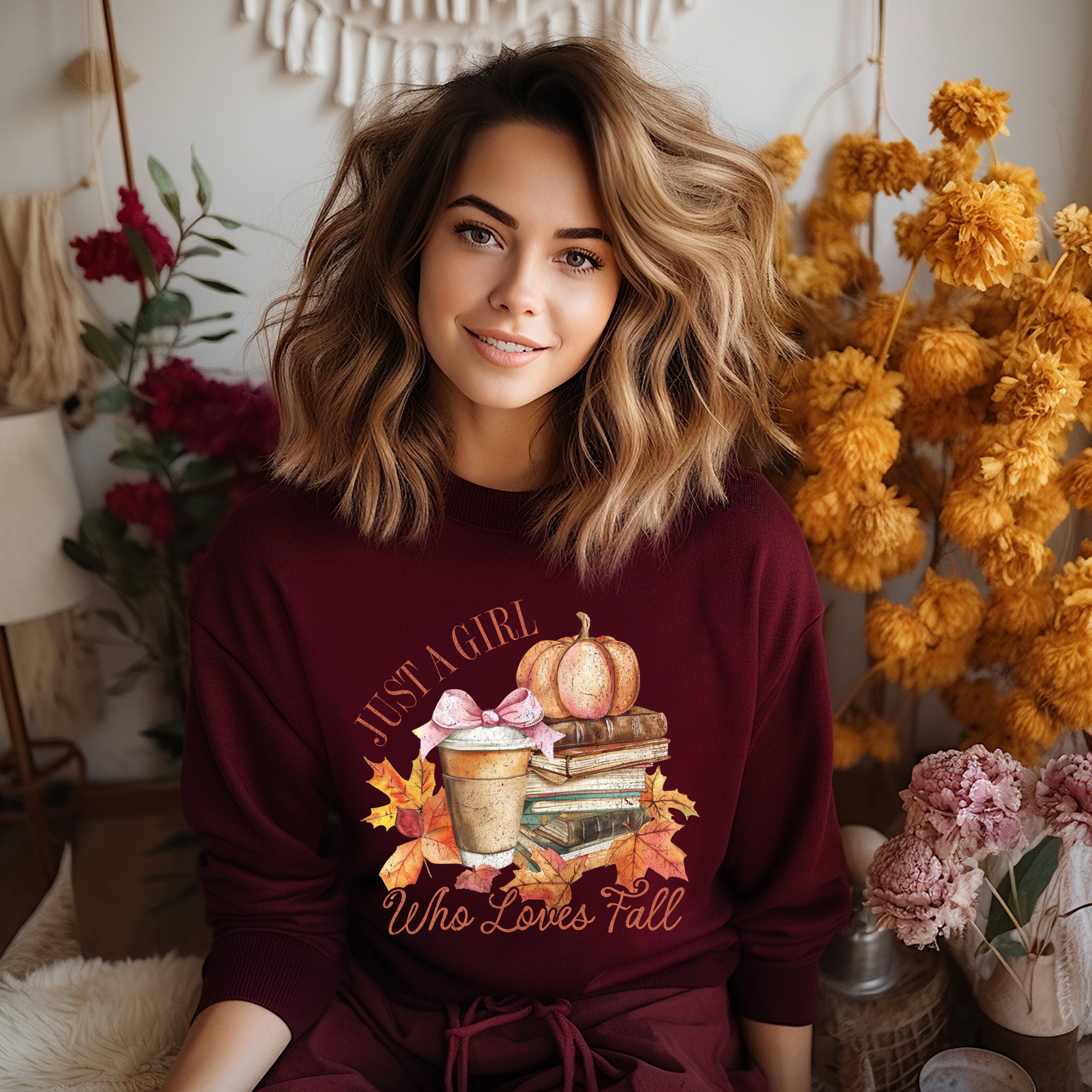 Coquette Girl Who Loves Fall | Sweatshirt