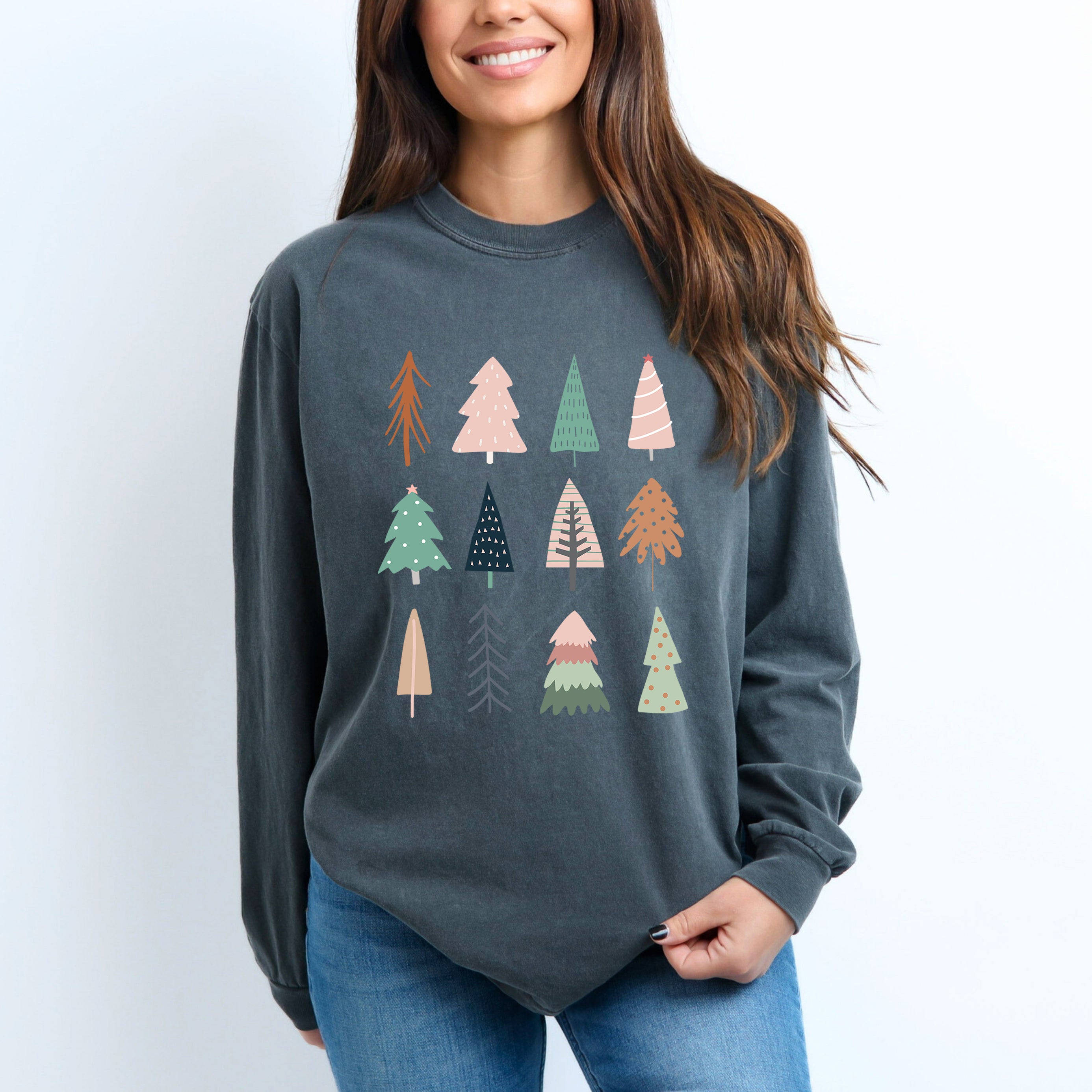 Christmas Tree Chart | Garment Dyed Long Sleeve