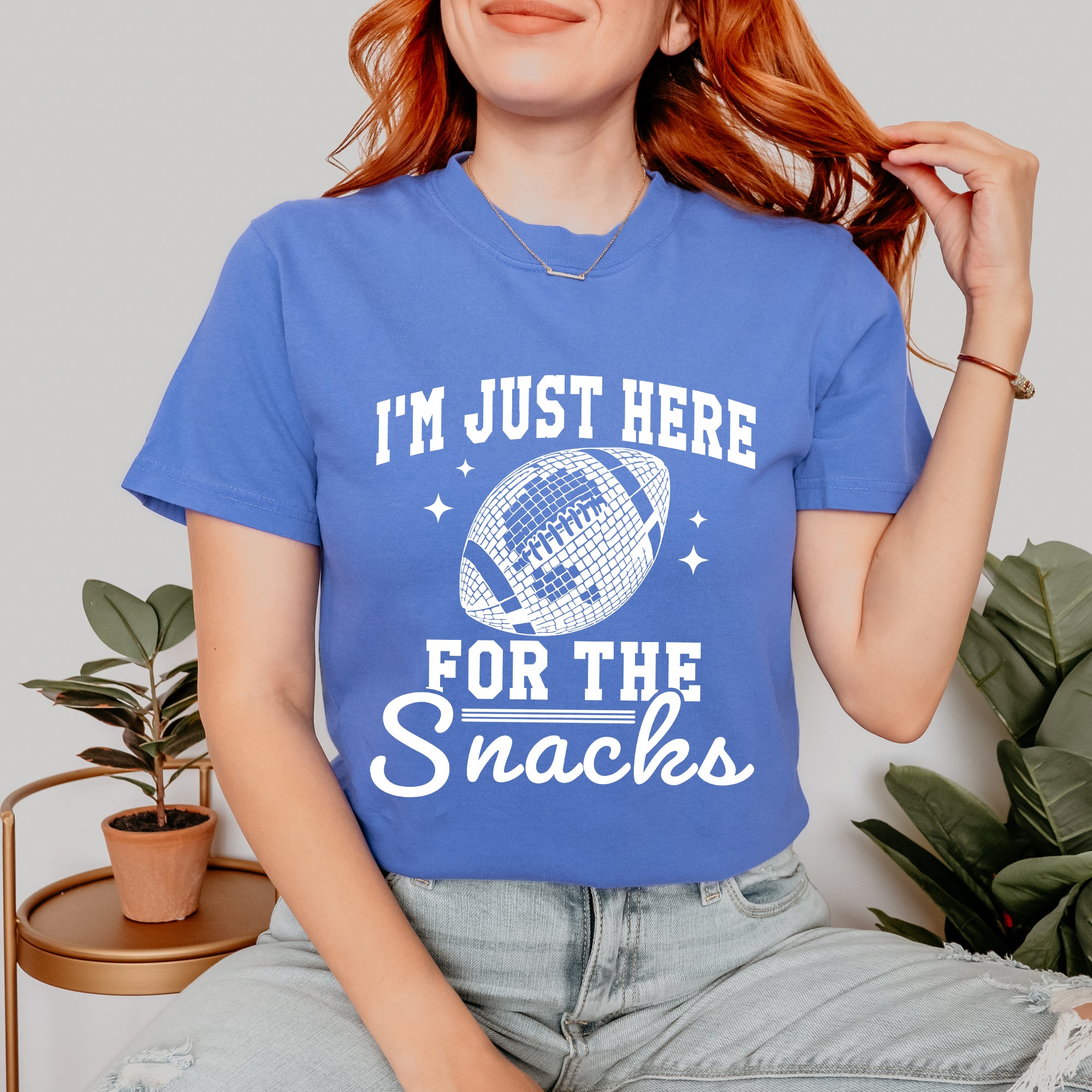 I'm Just Here For The Snacks Disco | Garment Dyed Tee