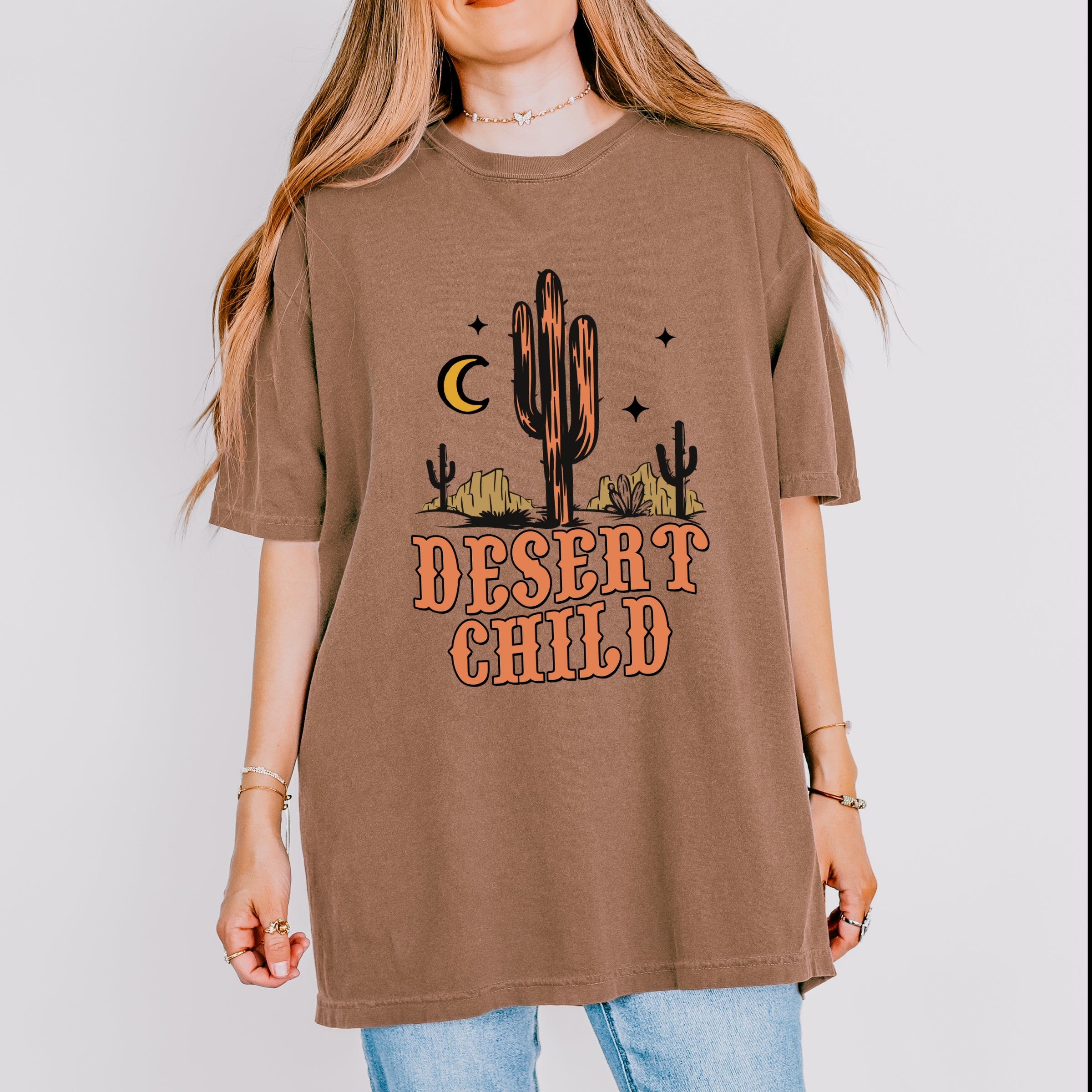 Desert Child - Women's Garment Dyed Graphic T-Shirt