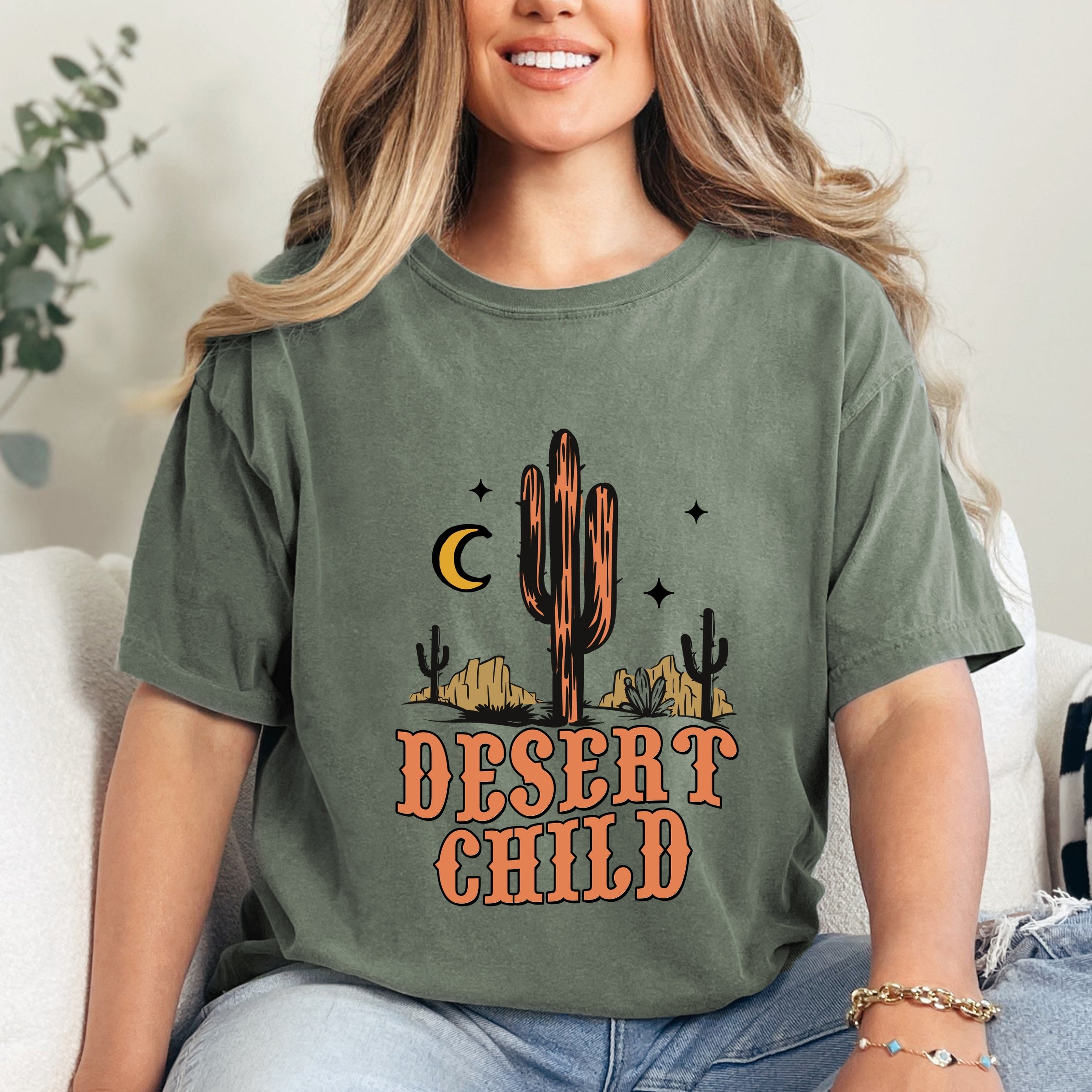 Desert Child - Women's Garment Dyed Graphic T-Shirt
