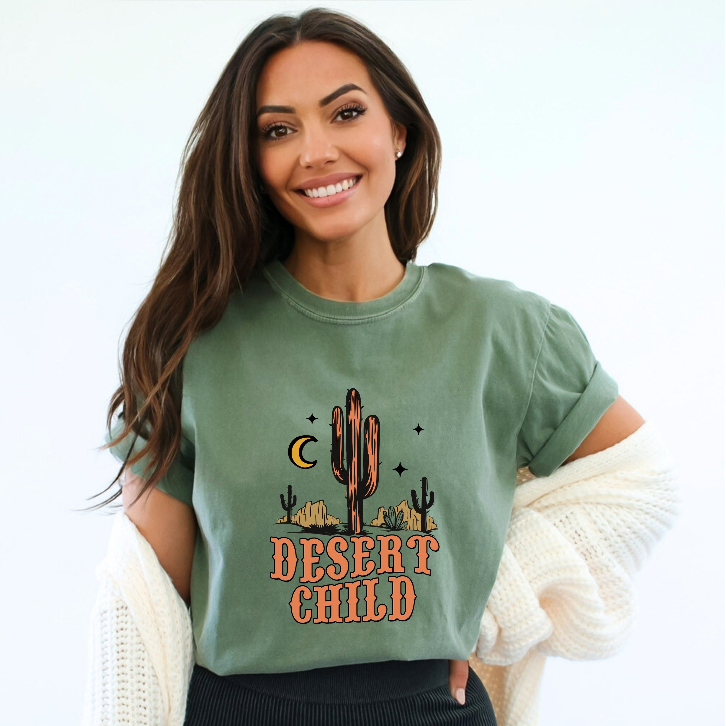 Desert Child - Women's Garment Dyed Graphic T-Shirt