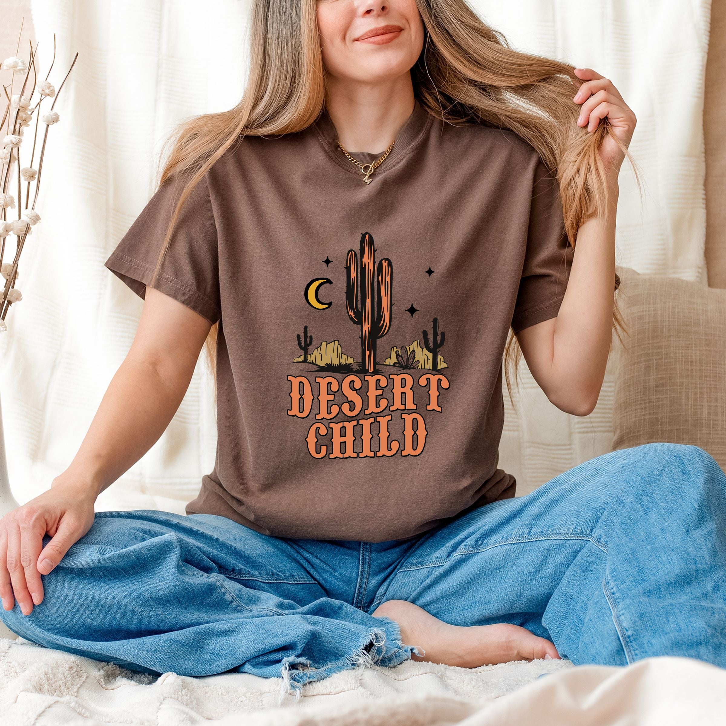 Desert Child - Women's Garment Dyed Graphic T-Shirt