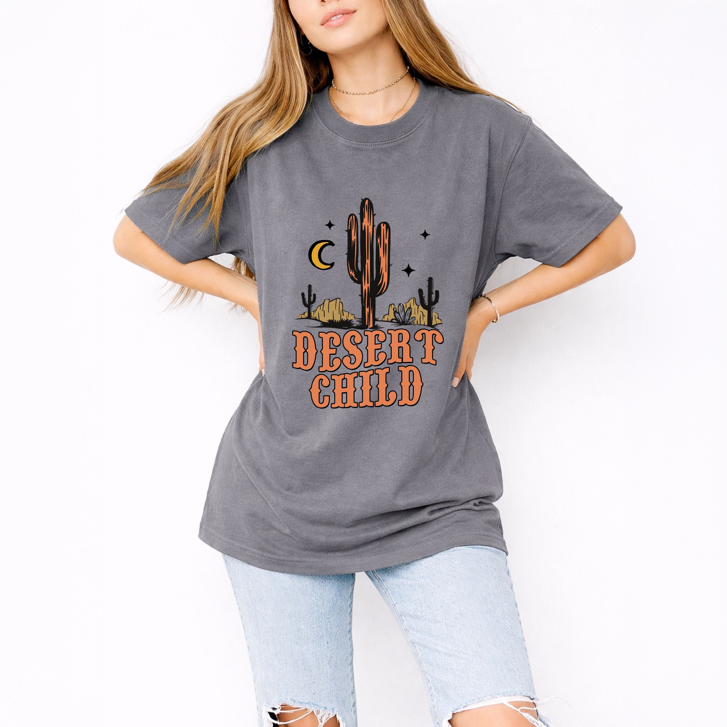 Desert Child - Women's Garment Dyed Graphic T-Shirt