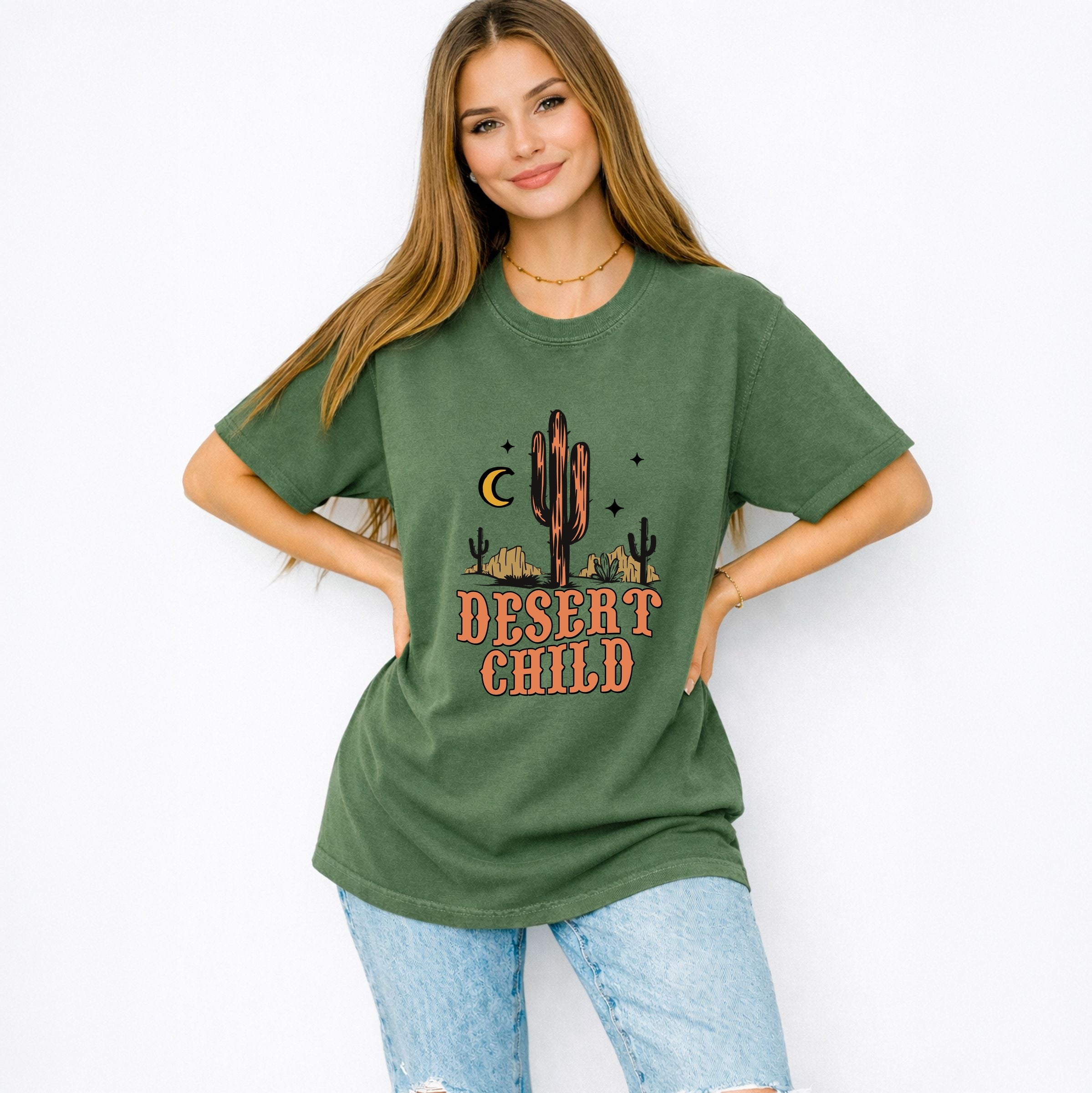 Desert Child - Women's Garment Dyed Graphic T-Shirt