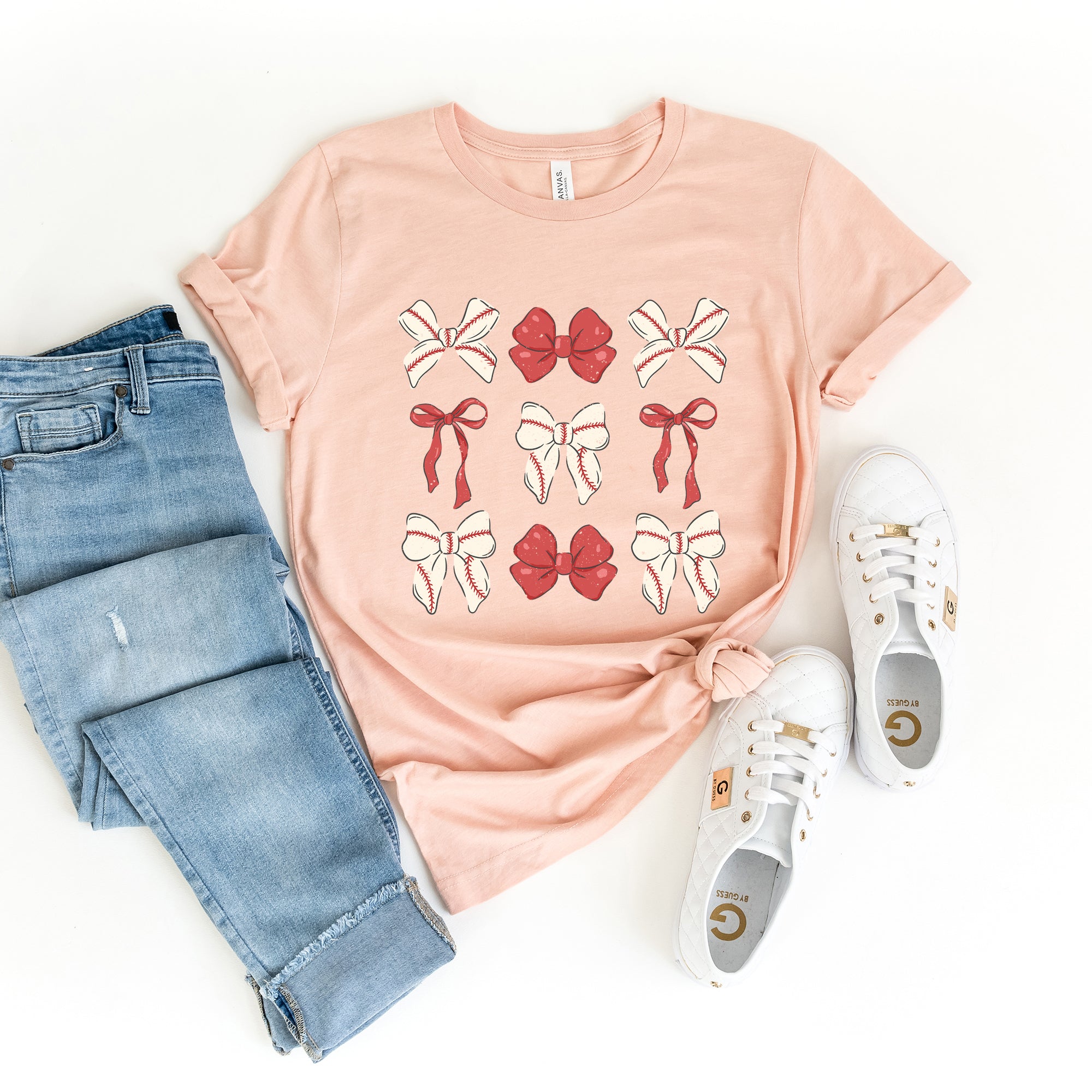 Coquette Baseball Bow Chart | Short Sleeve Graphic Tee