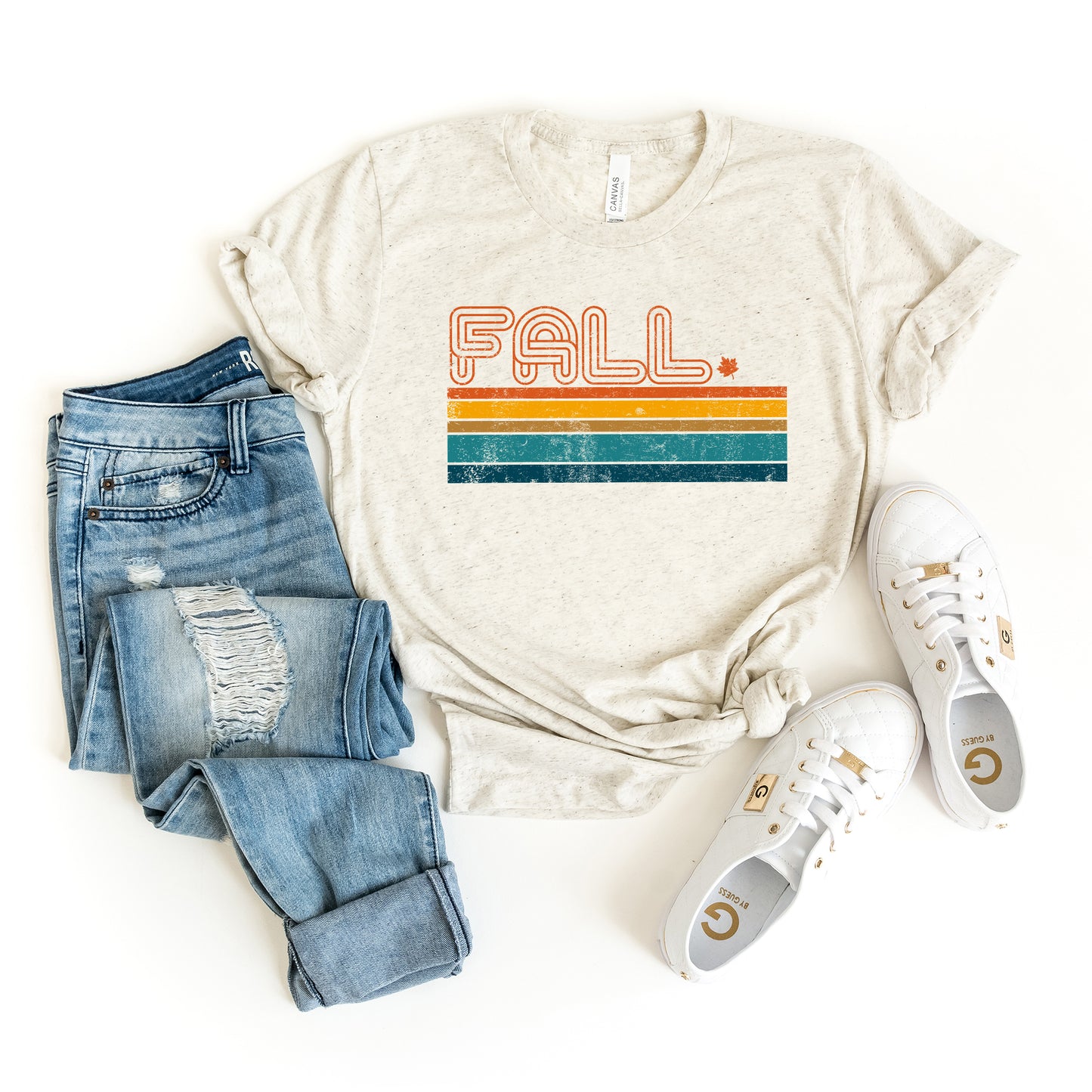Retro Fall Stripes | Short Sleeve Graphic Tee