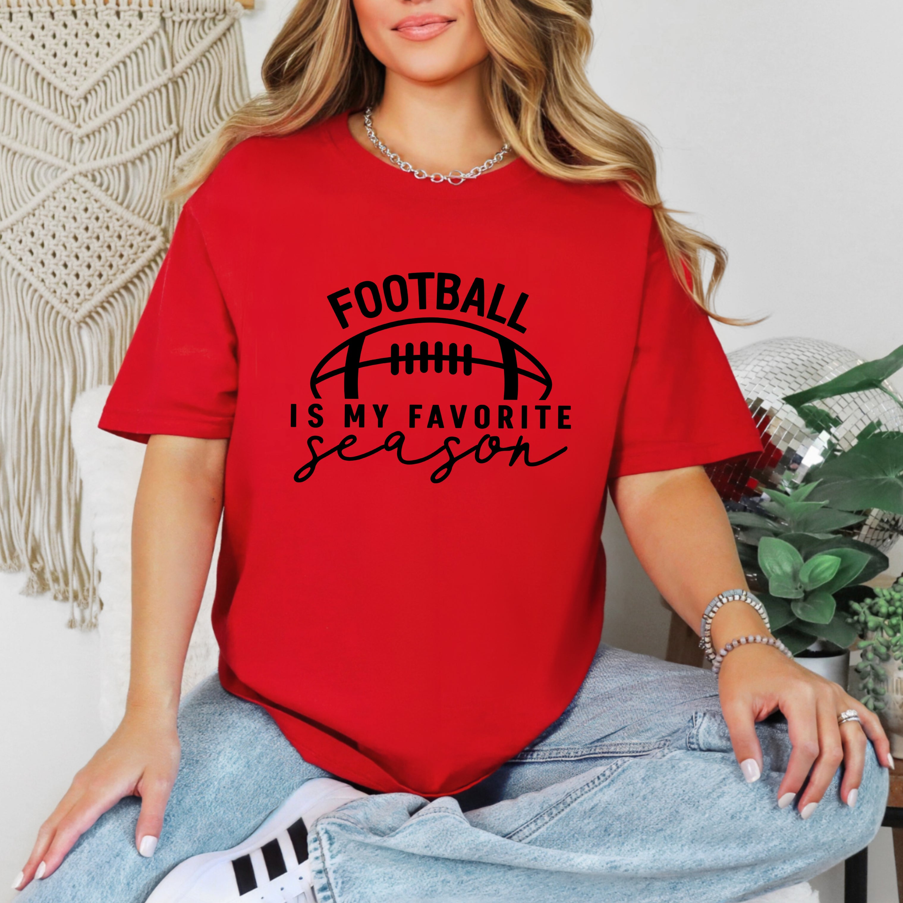 Football Is My Favorite Season Ball | Garment Dyed Tee