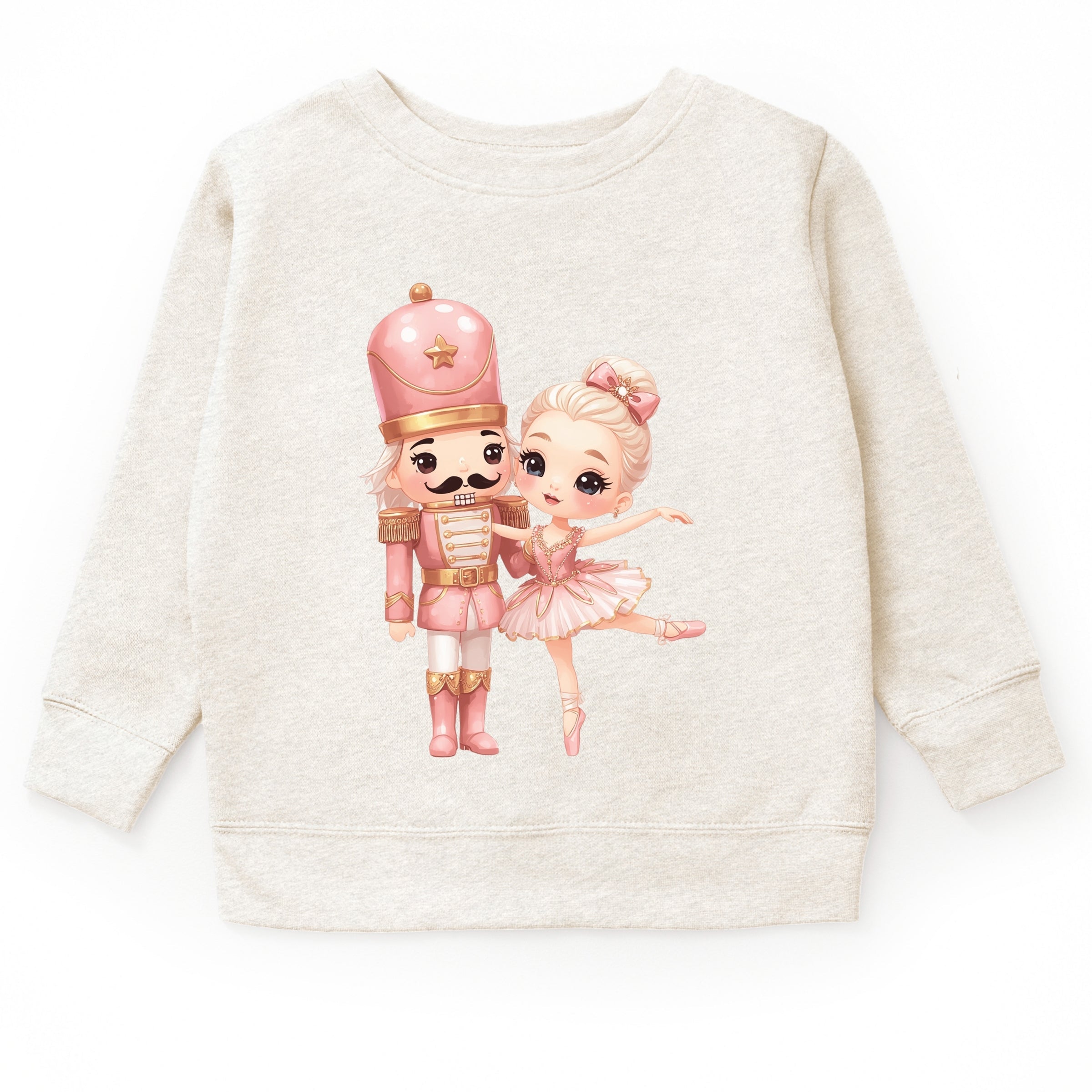 Pink Nutcracker Ballerina - Toddler Graphic Sweatshirt and Youth Graphic Sweatshirt