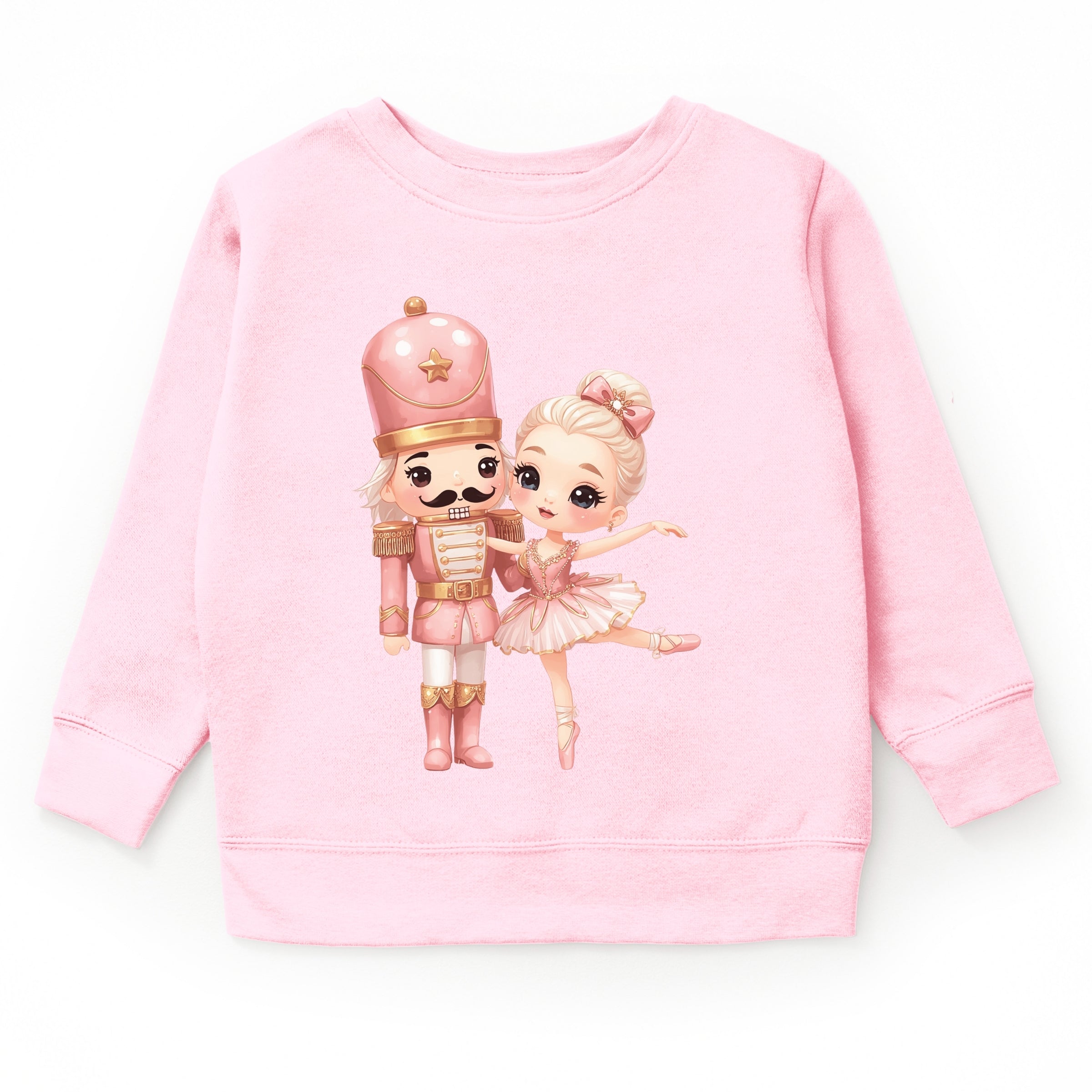 Pink Nutcracker Ballerina - Toddler Graphic Sweatshirt and Youth Graphic Sweatshirt