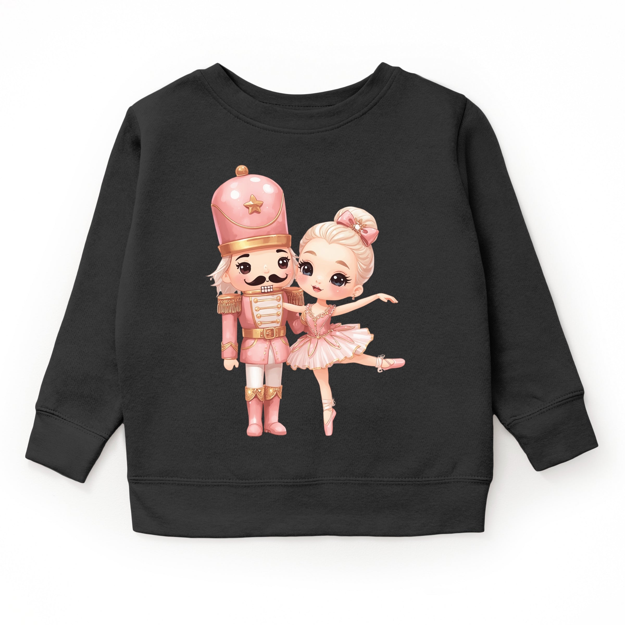 Pink Nutcracker Ballerina - Toddler Graphic Sweatshirt and Youth Graphic Sweatshirt