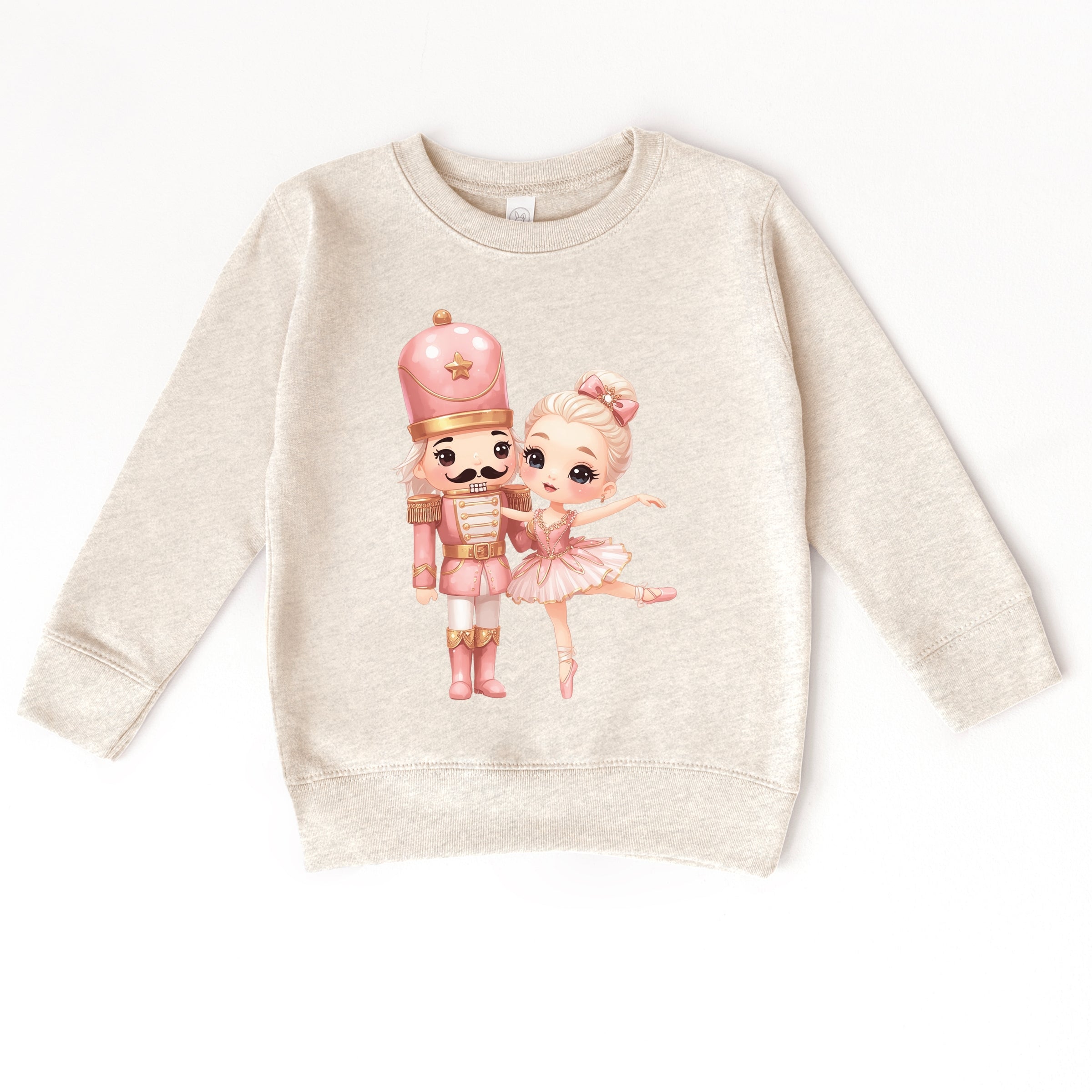 Pink Nutcracker Ballerina - Toddler Graphic Sweatshirt and Youth Graphic Sweatshirt