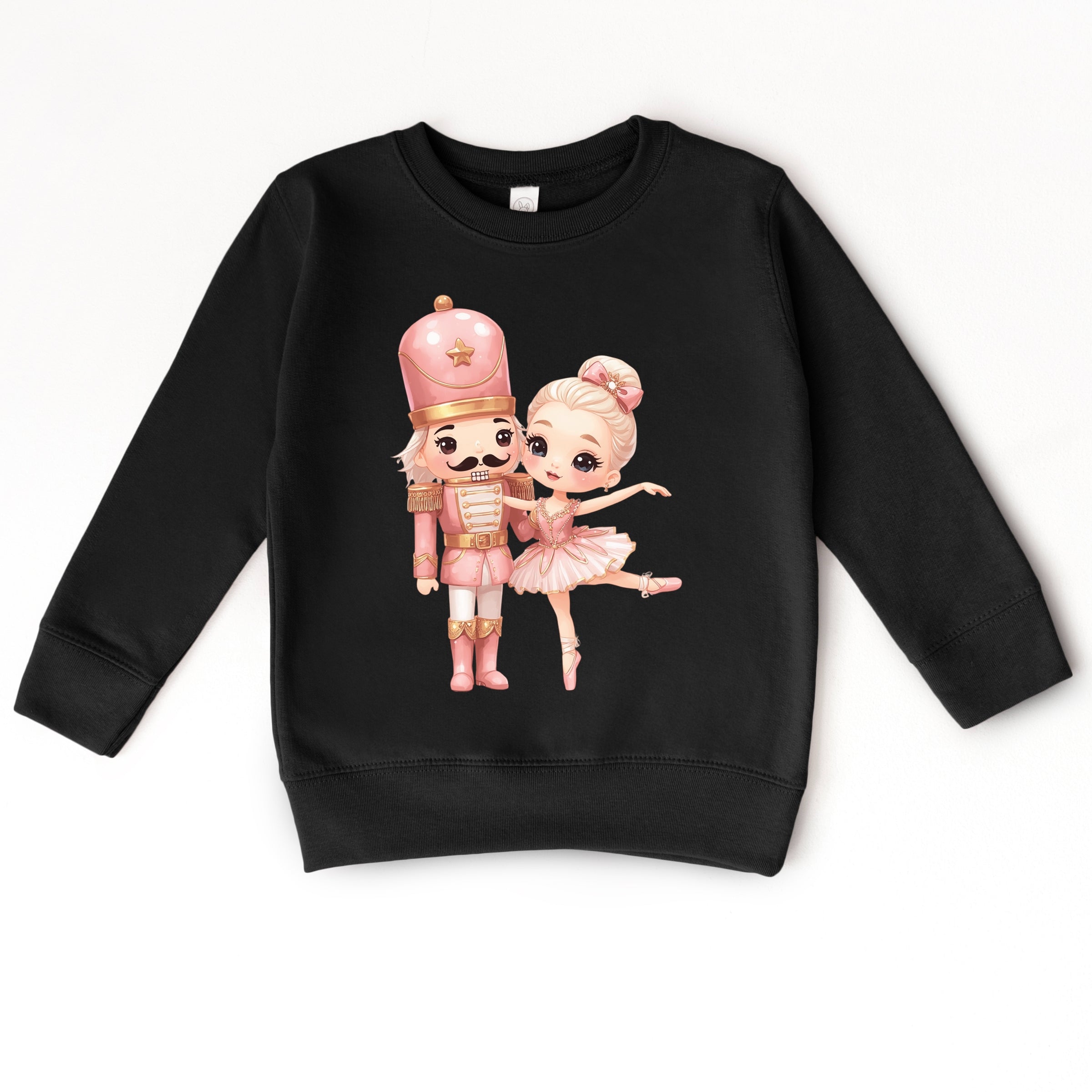 Pink Nutcracker Ballerina - Toddler Graphic Sweatshirt and Youth Graphic Sweatshirt