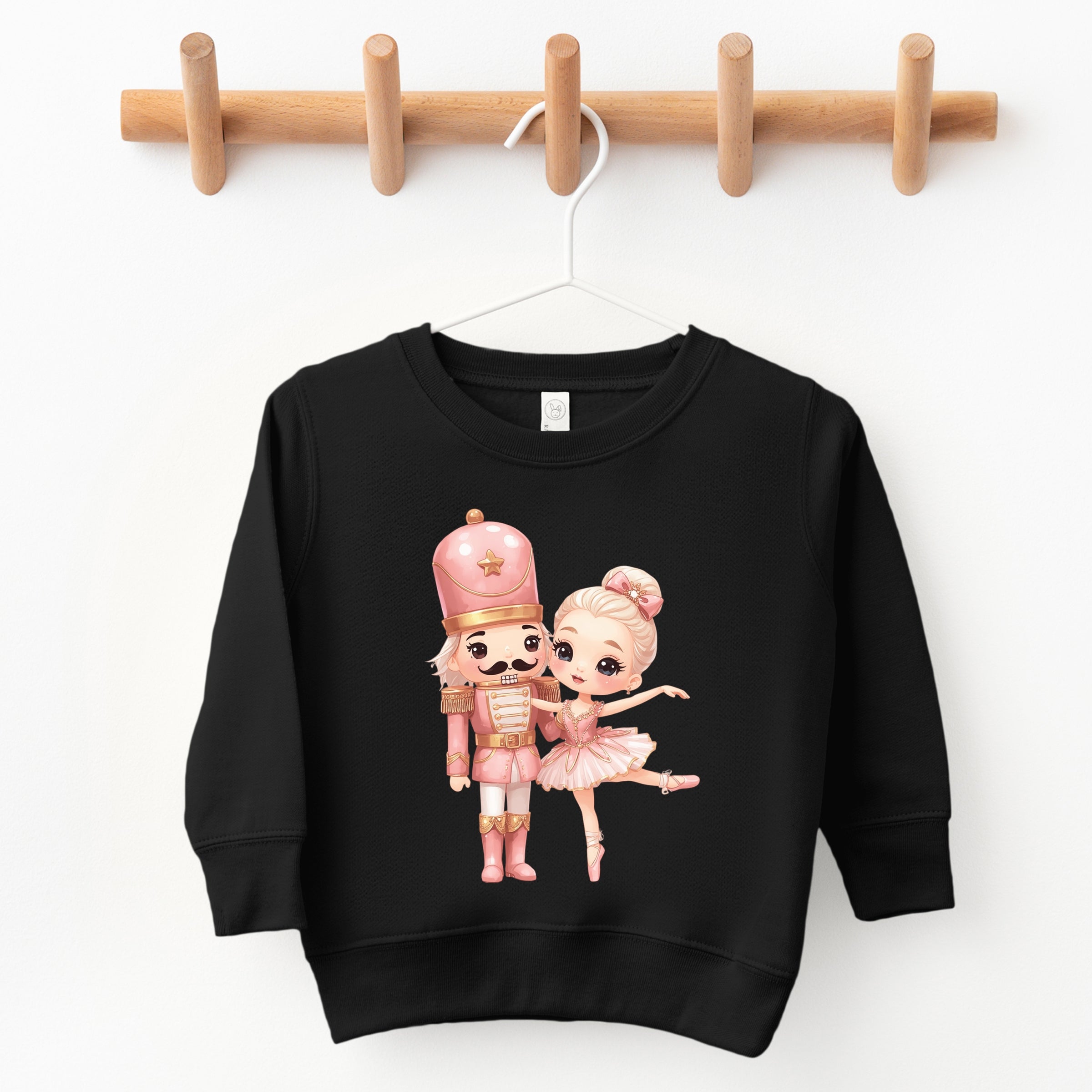 Pink Nutcracker Ballerina - Toddler Graphic Sweatshirt and Youth Graphic Sweatshirt