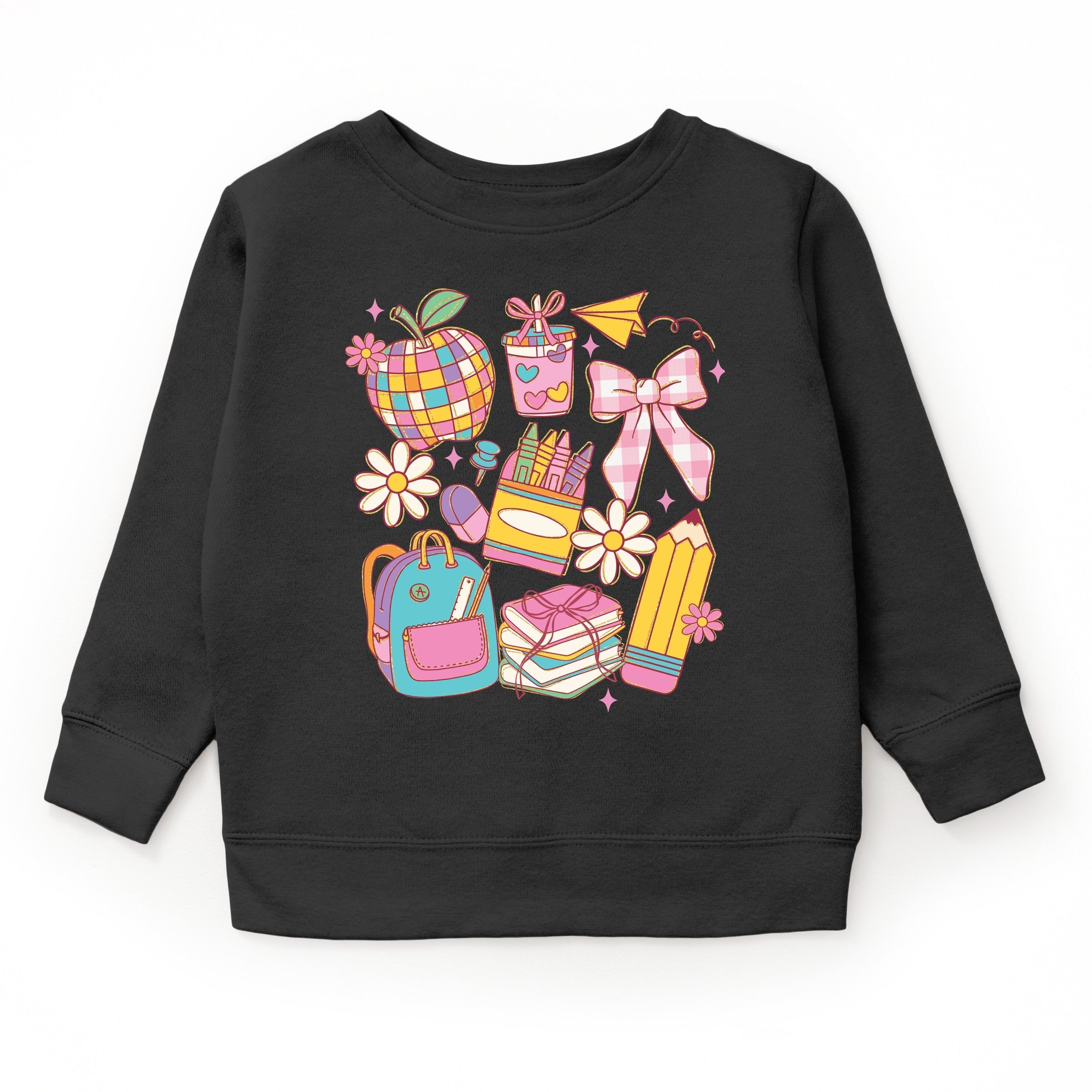 School Supplies Coquette - Kids Toddler Sweatshirt and Kids Youth Sweatshirt