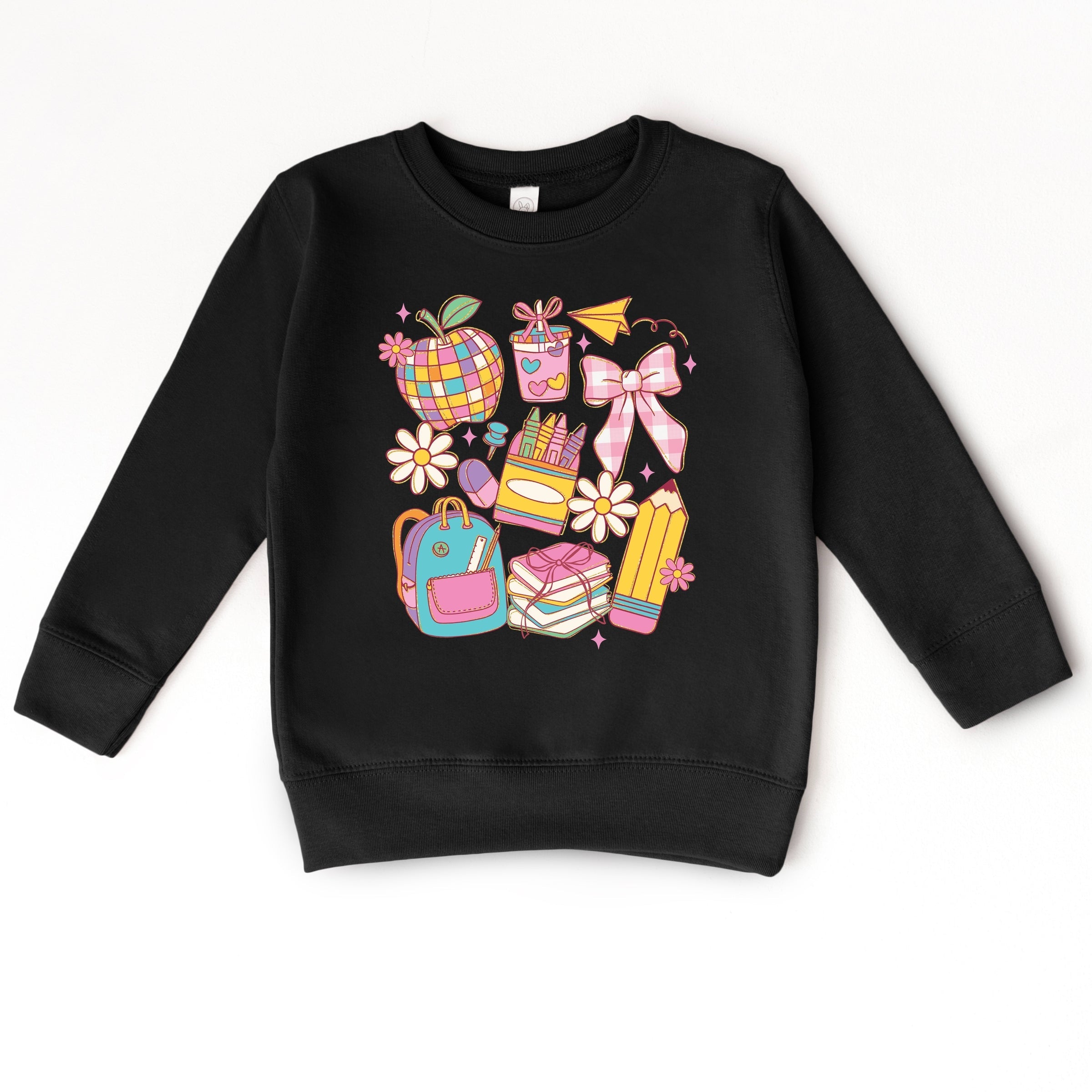 School Supplies Coquette - Kids Toddler Sweatshirt and Kids Youth Sweatshirt